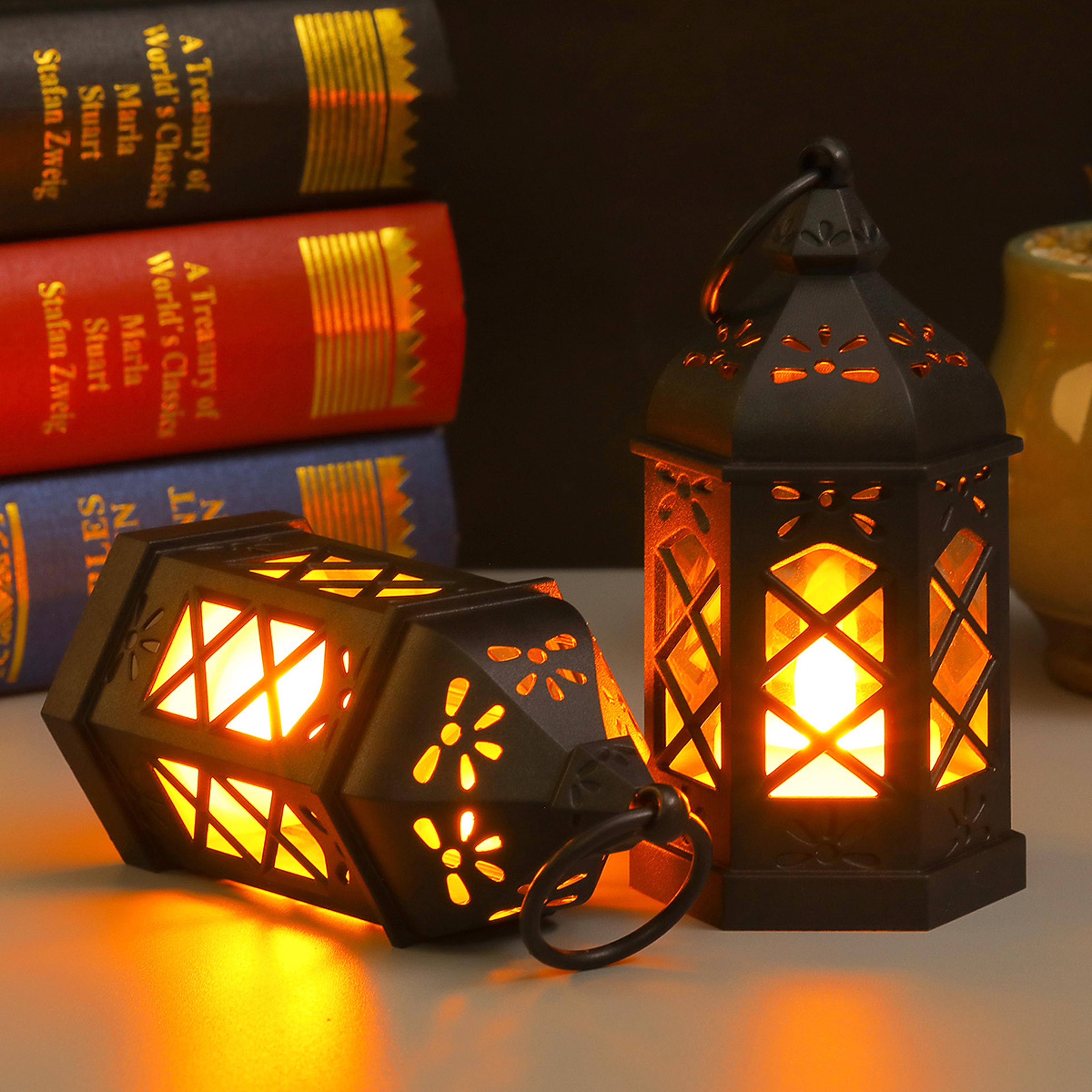 led mini hexagonal wind light, simulation candle light, decorative atmosphere light for home, party, small ornament