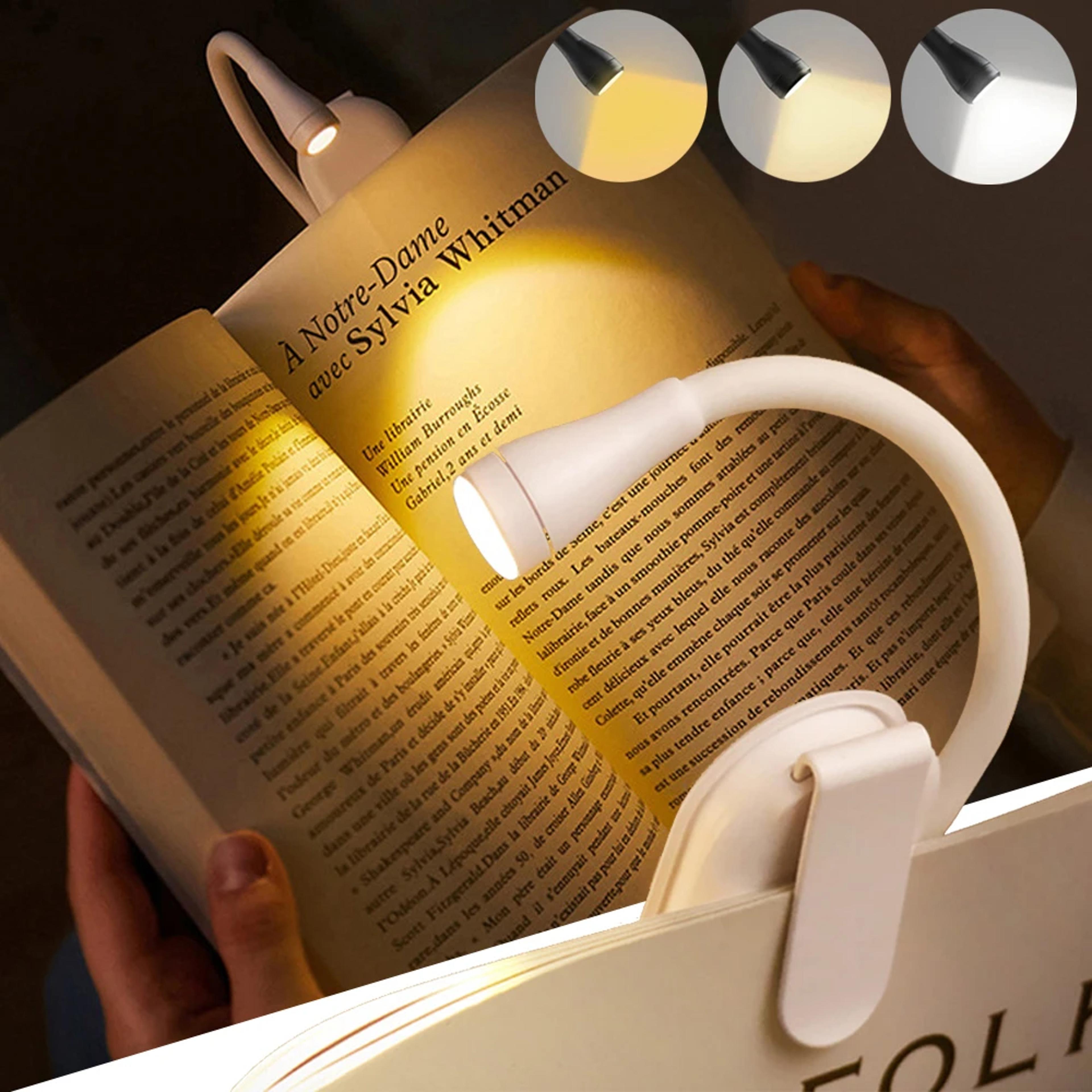rechargeable clip led book night light, adjustable, flip mini eye protection lamp for travel, bedroom, reading