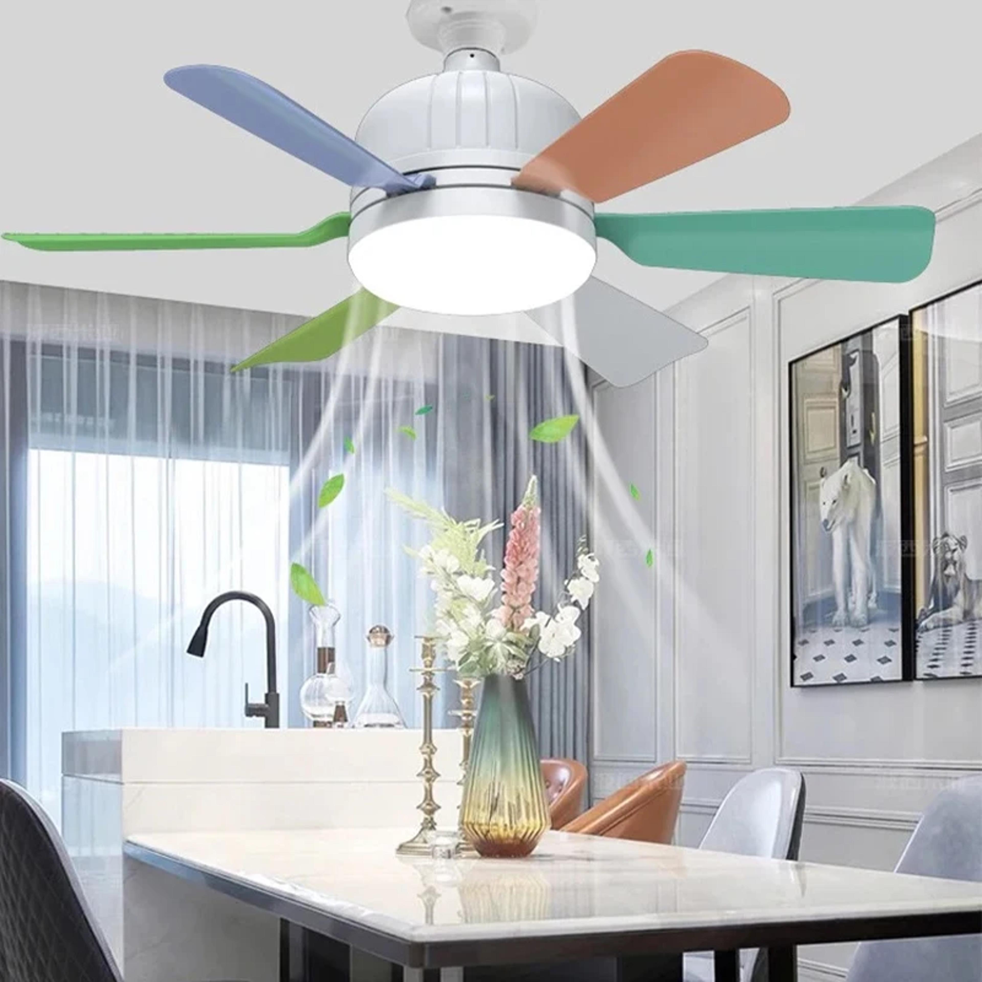 fan light with remote control, ceiling light for bedroom, kitchen, dining room, garage, restaurant, shop indoor lighting