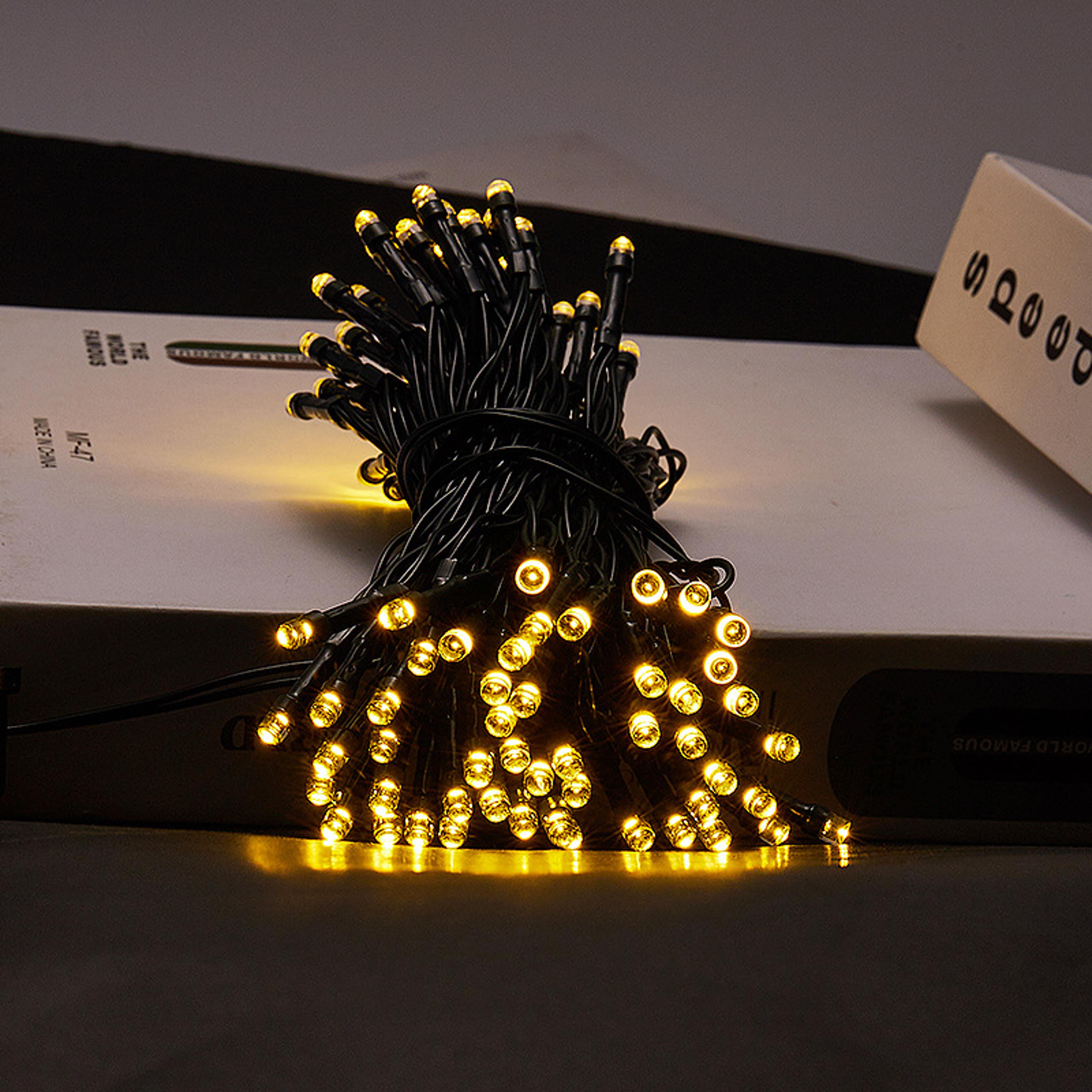solar powered string lights, waterproof light for christmas, halloween, wedding party decor, festival garden atmosphere