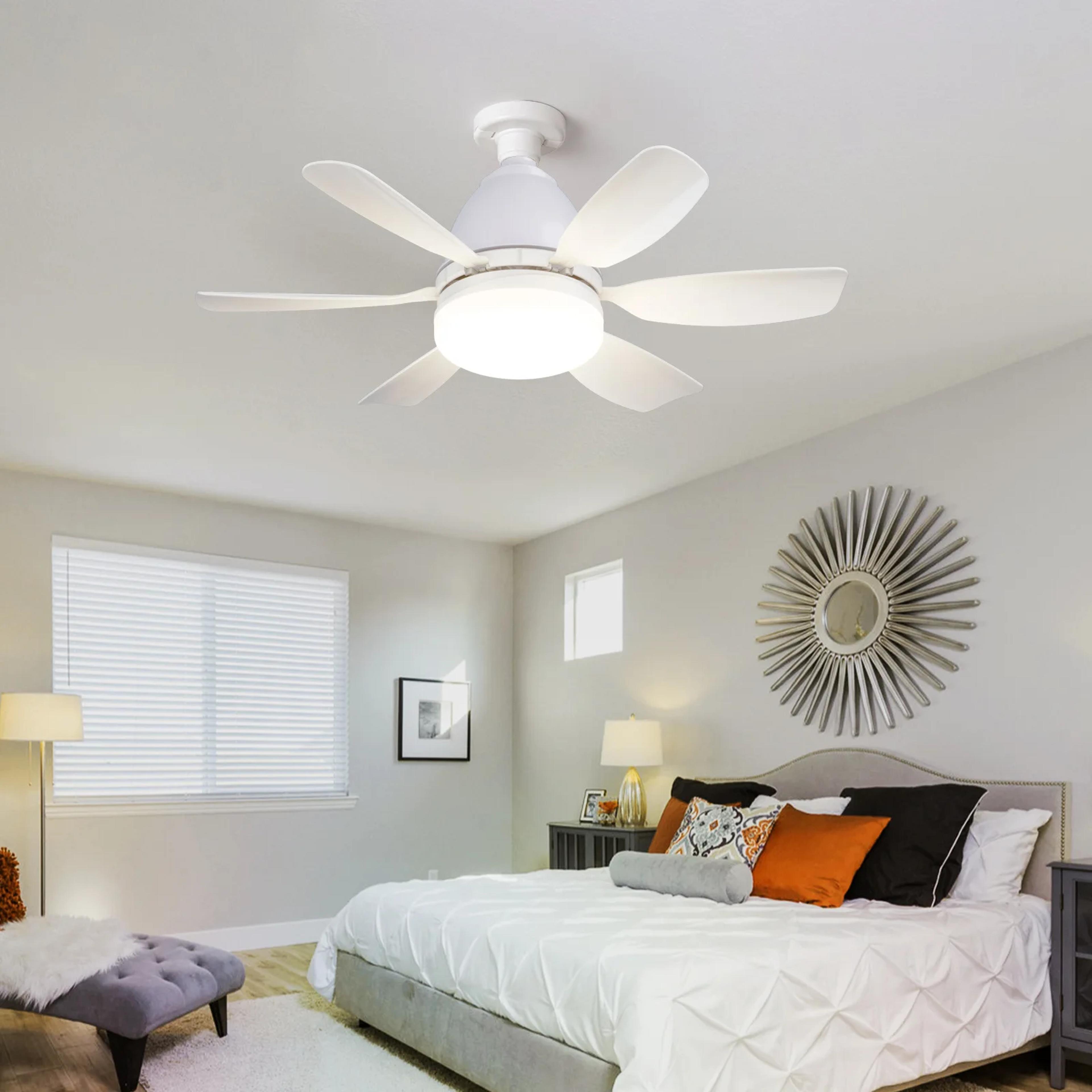 noiseless socket fan light with remote, small ceiling fans, dimmable led light, bluetooth speaker