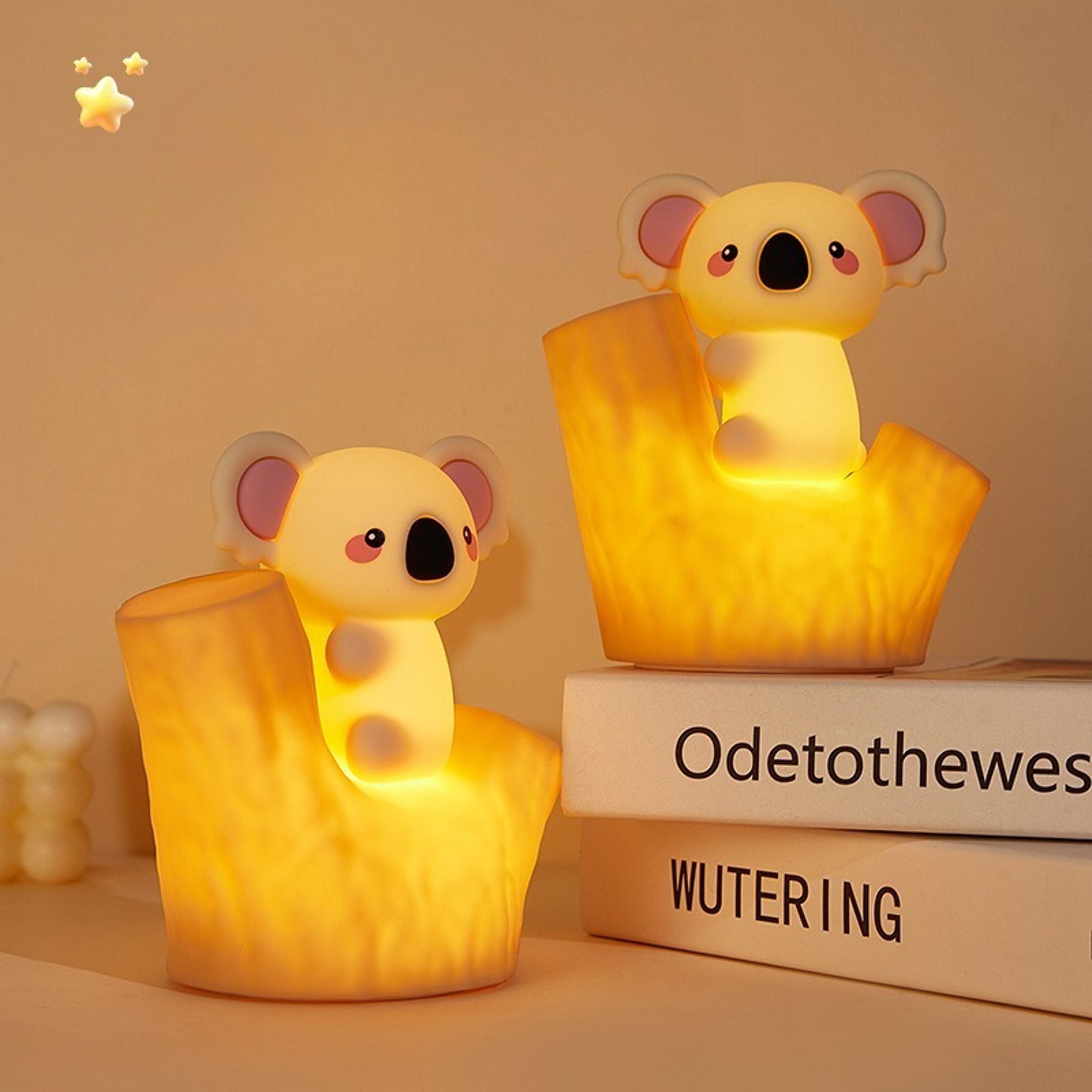 recharging powered koala silicone night light, mood lighting, eye protection for bedroom, living room