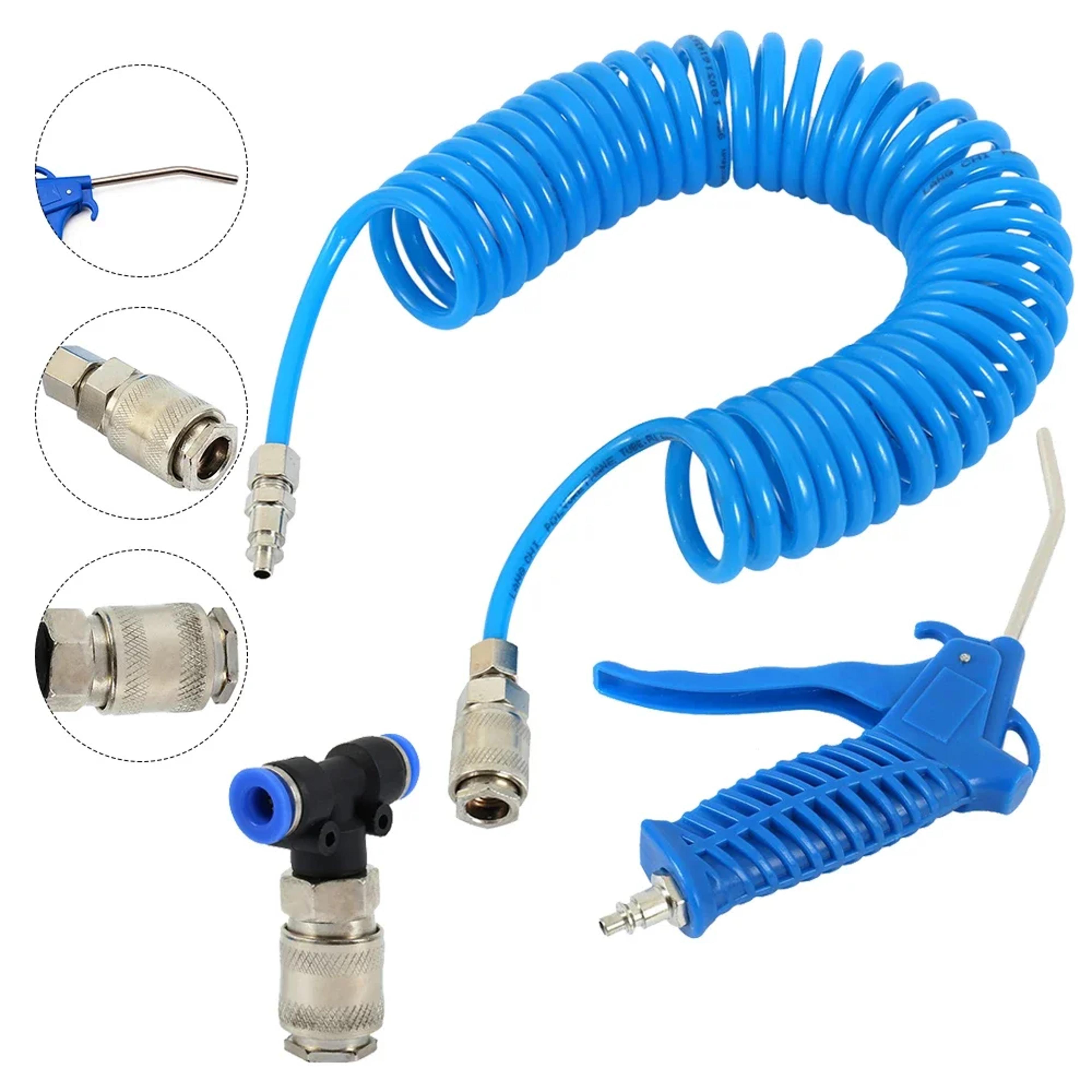 air duster blow gun set, pneumatic dust blowing gun kit, plastic air pipe, portable dust removal tool