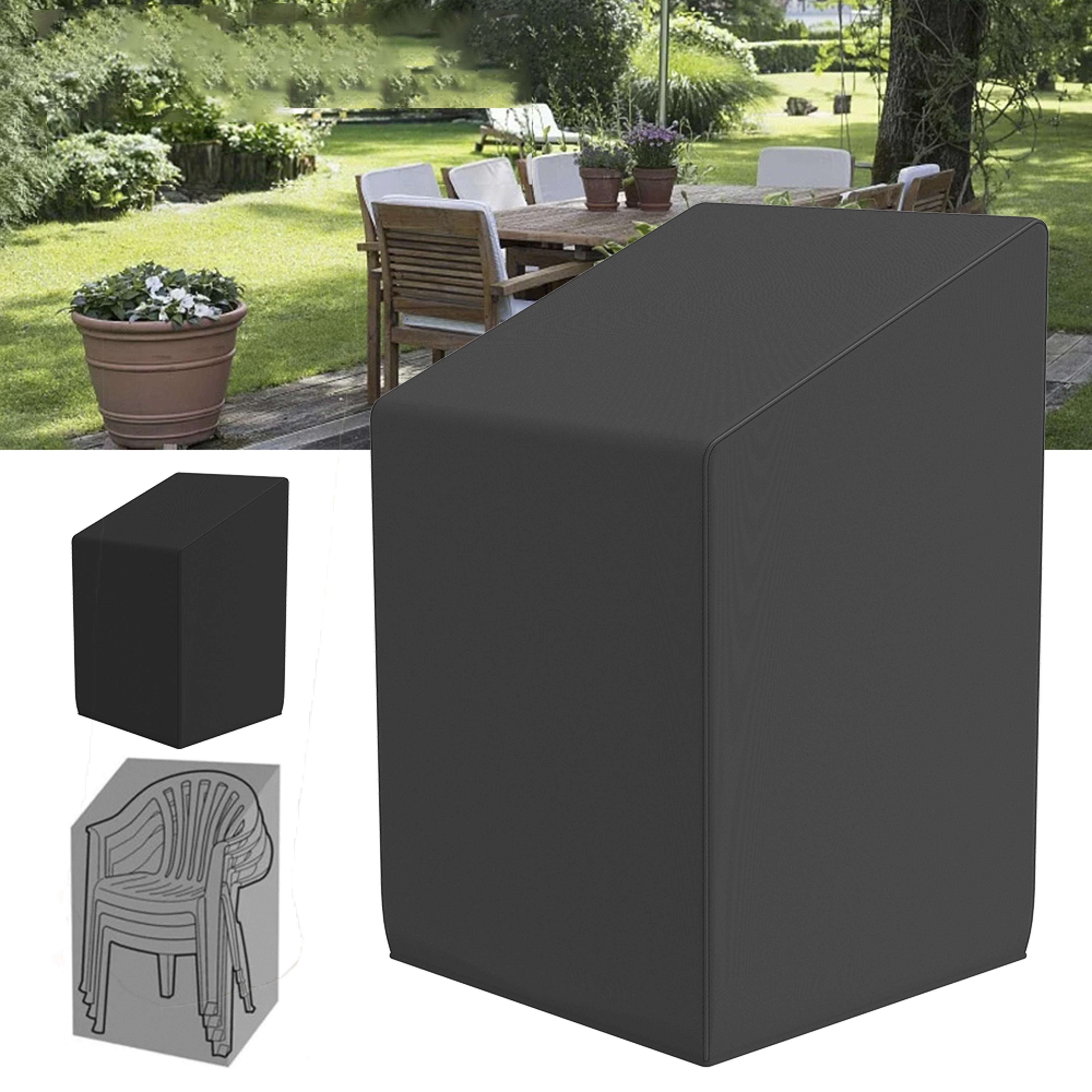 stacked patio chair dust cover, outdoor garden furniture protector, waterproof dustproof rain cover, chair organizer