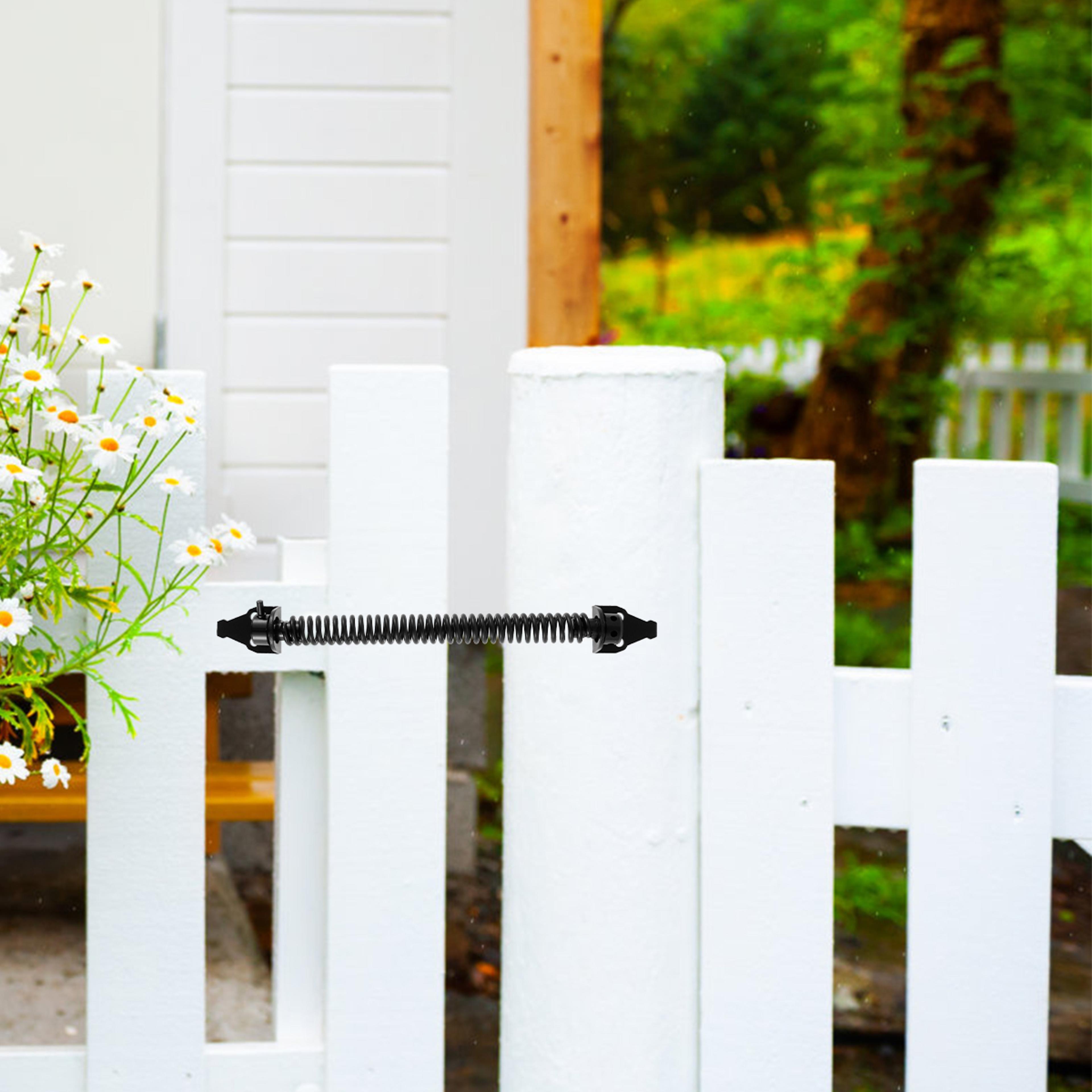 garden gate spring closer, universal automatic metal fence gate spring closure, rust-proof outdoor door