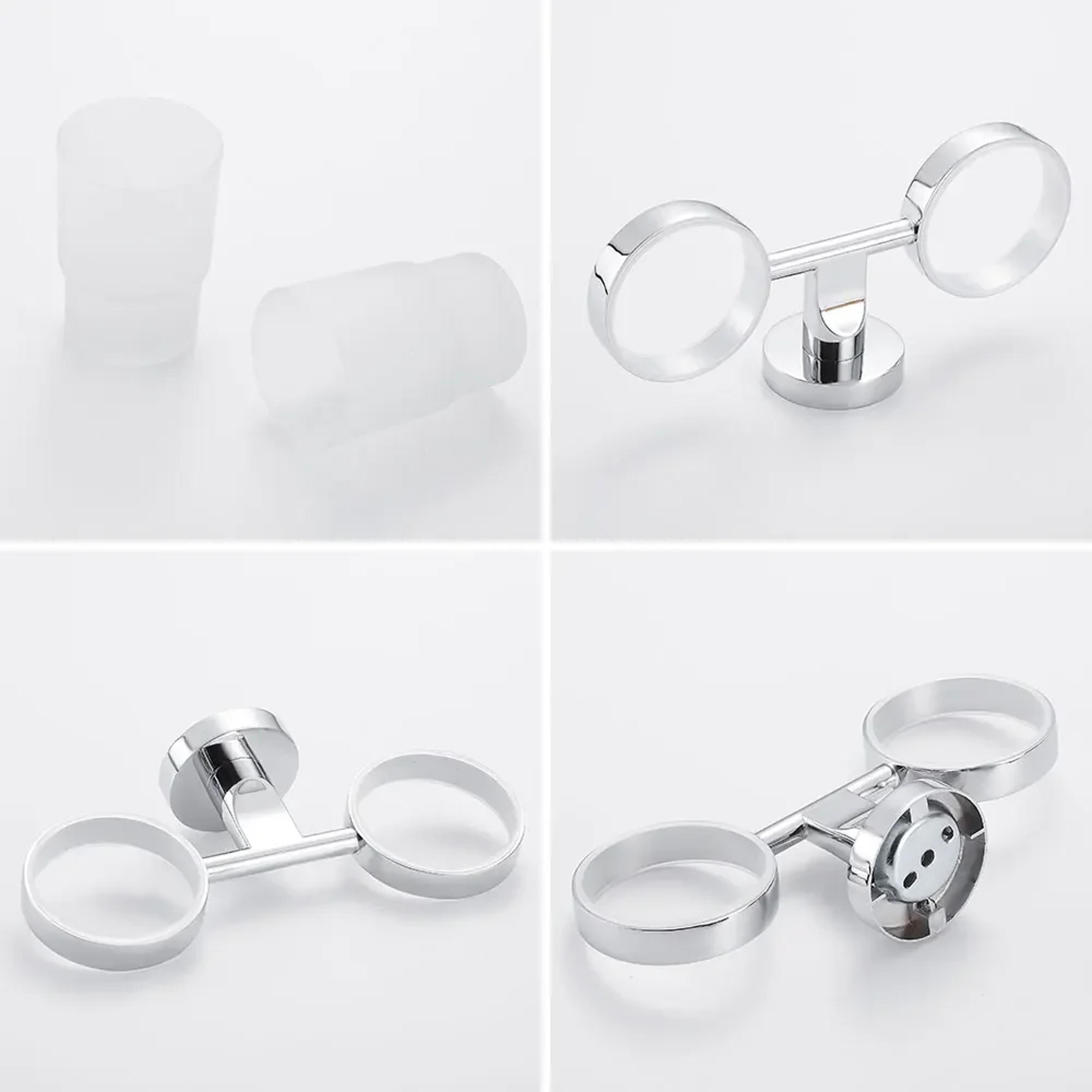 double tumbler cup holder, tooth brushing cup bathroom supplies, toothbrush holder wall mount, strong anti fall bath