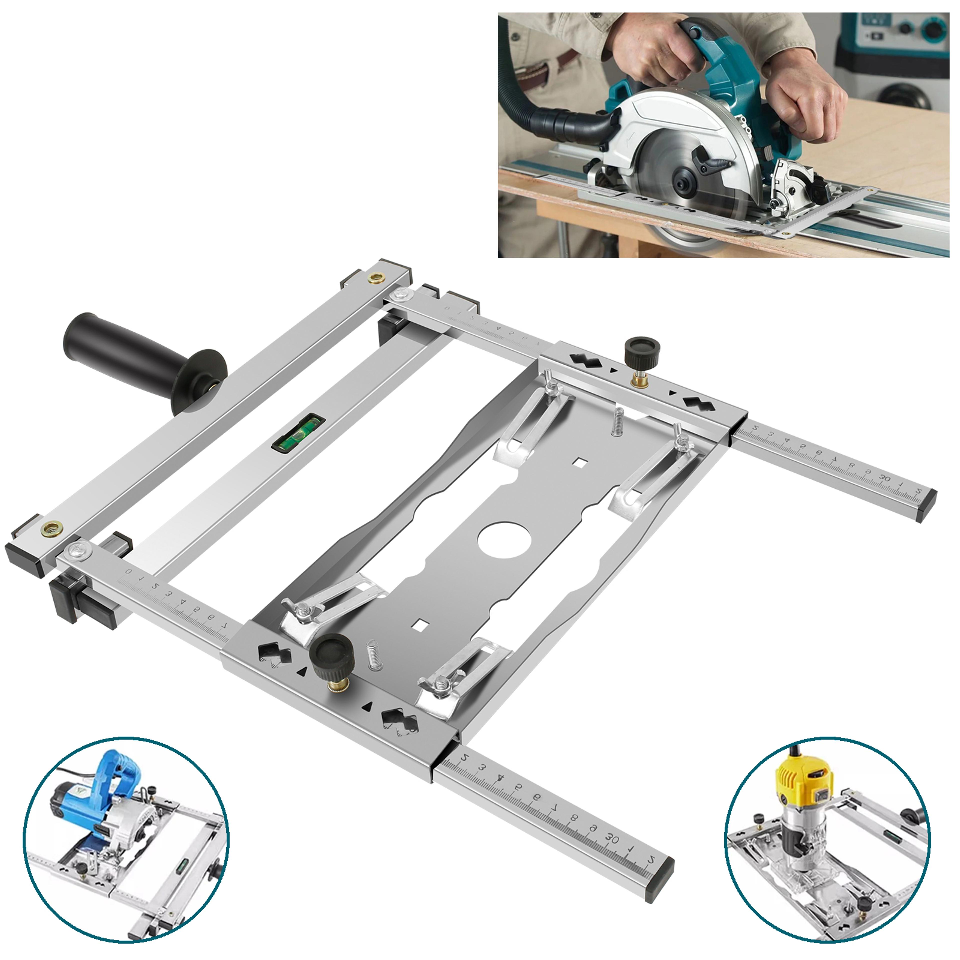 cutting machine edge guide positioned, stainless steel safety for woodworking, multi functional table saw & circular saw