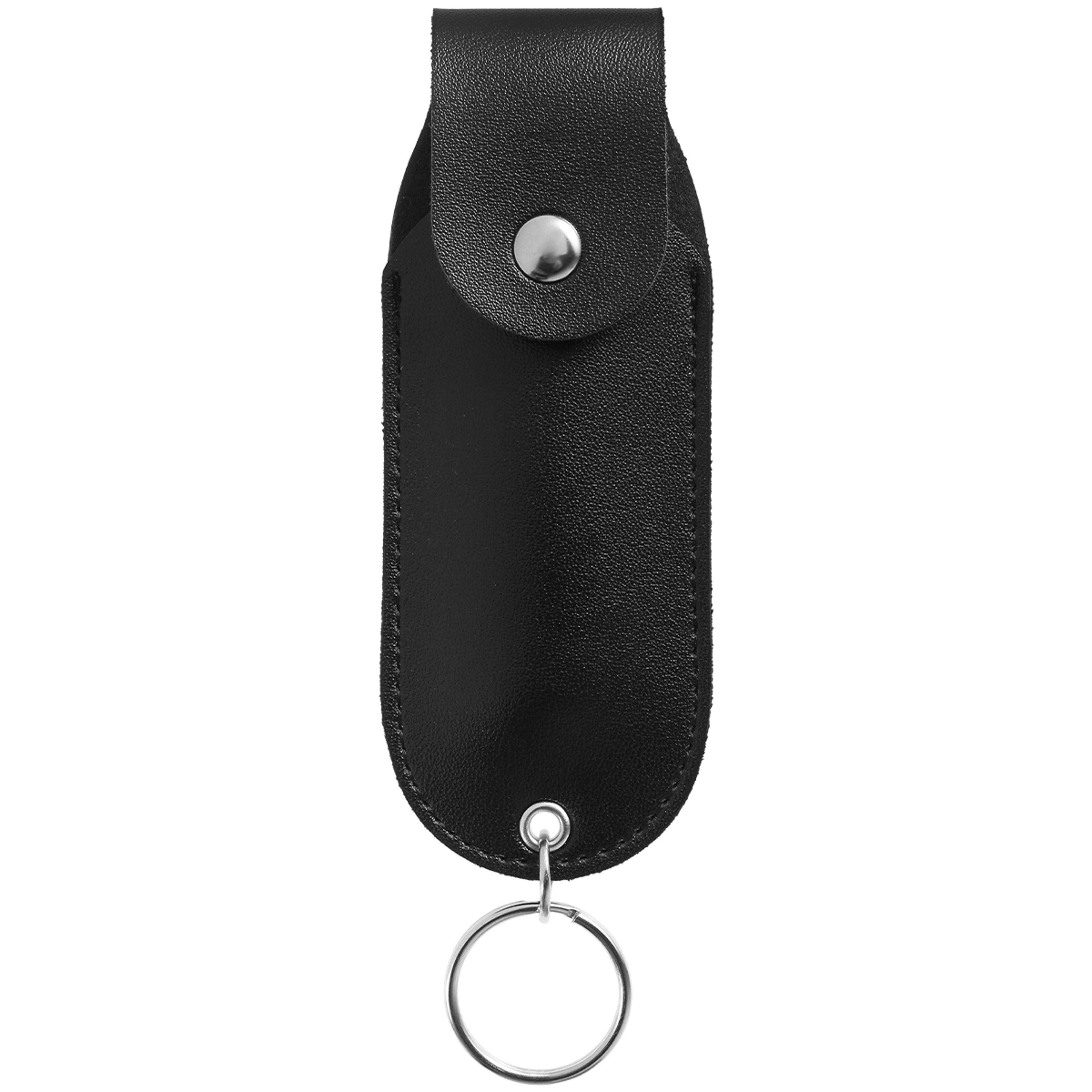 mini portable pepper spray holster, self defence leather holder key chain, compact journey climbing accessory