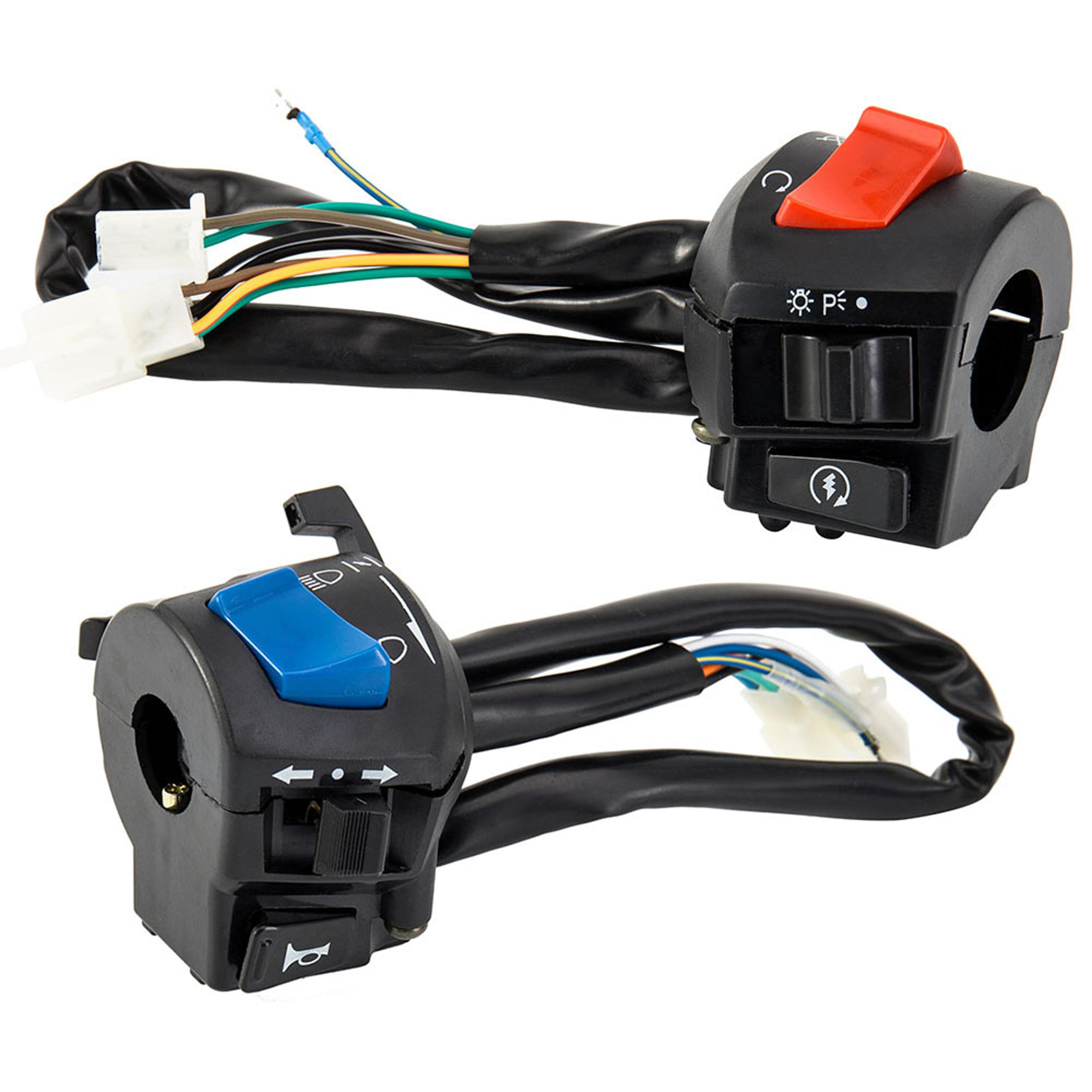 motorcycle switch control handlebar, universal waterproof, horn turn signal headlight modified switches accessories