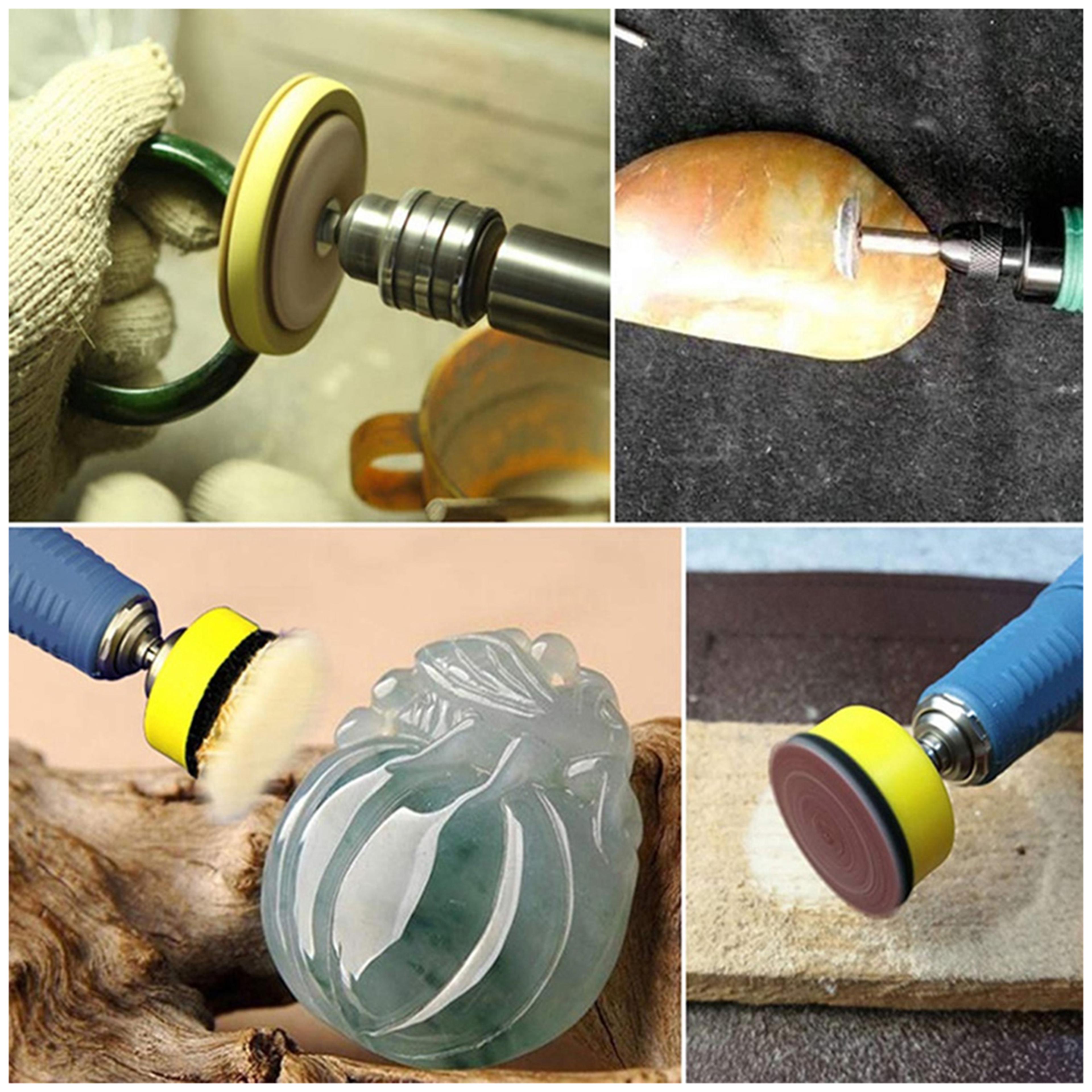 wet dry sandpaper hook & loop silicon carbide grits, waterproof sanding discs pads set for rotary tools