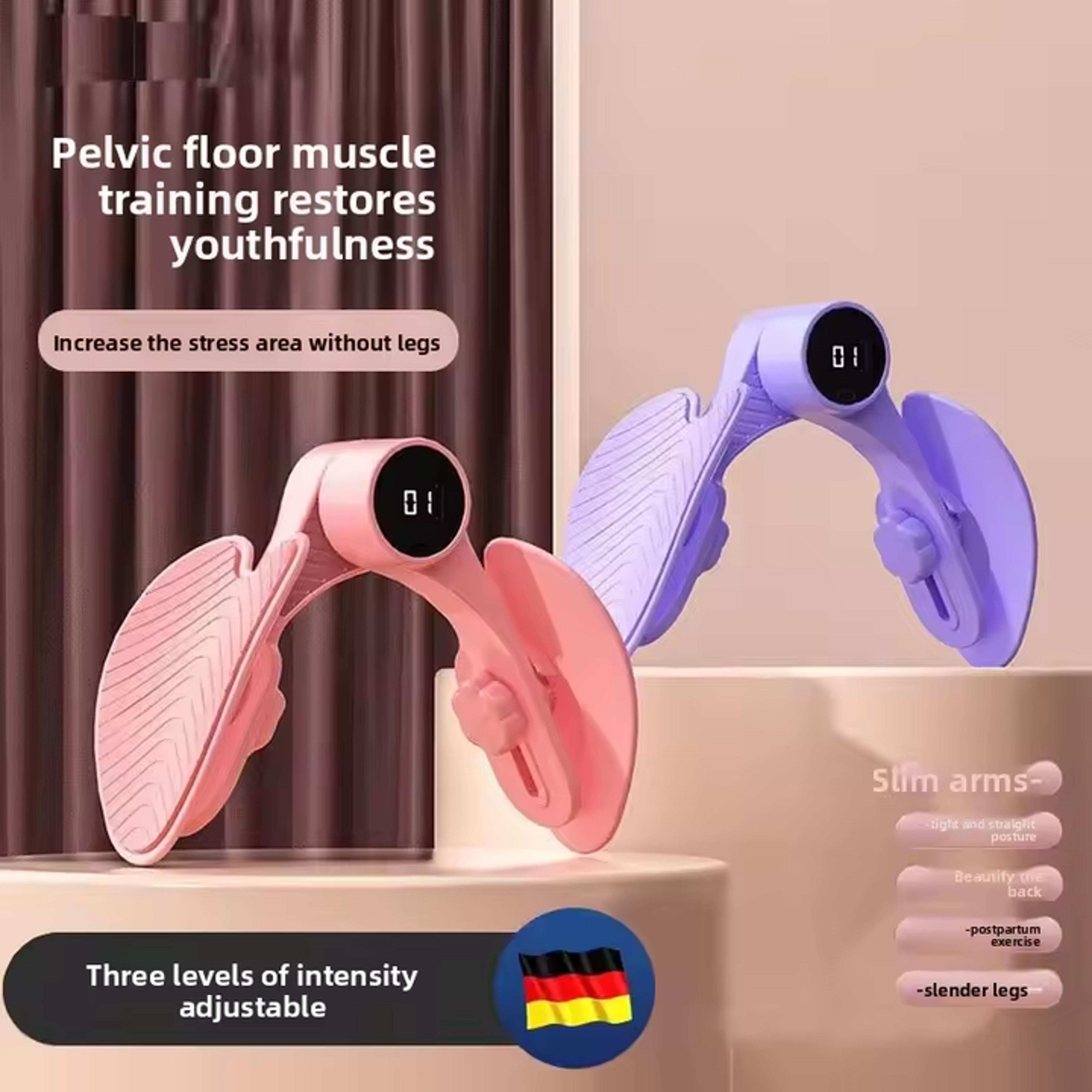 kegel exerciser inner thigh trainer with counter for pelvic floor leg and arm toning
