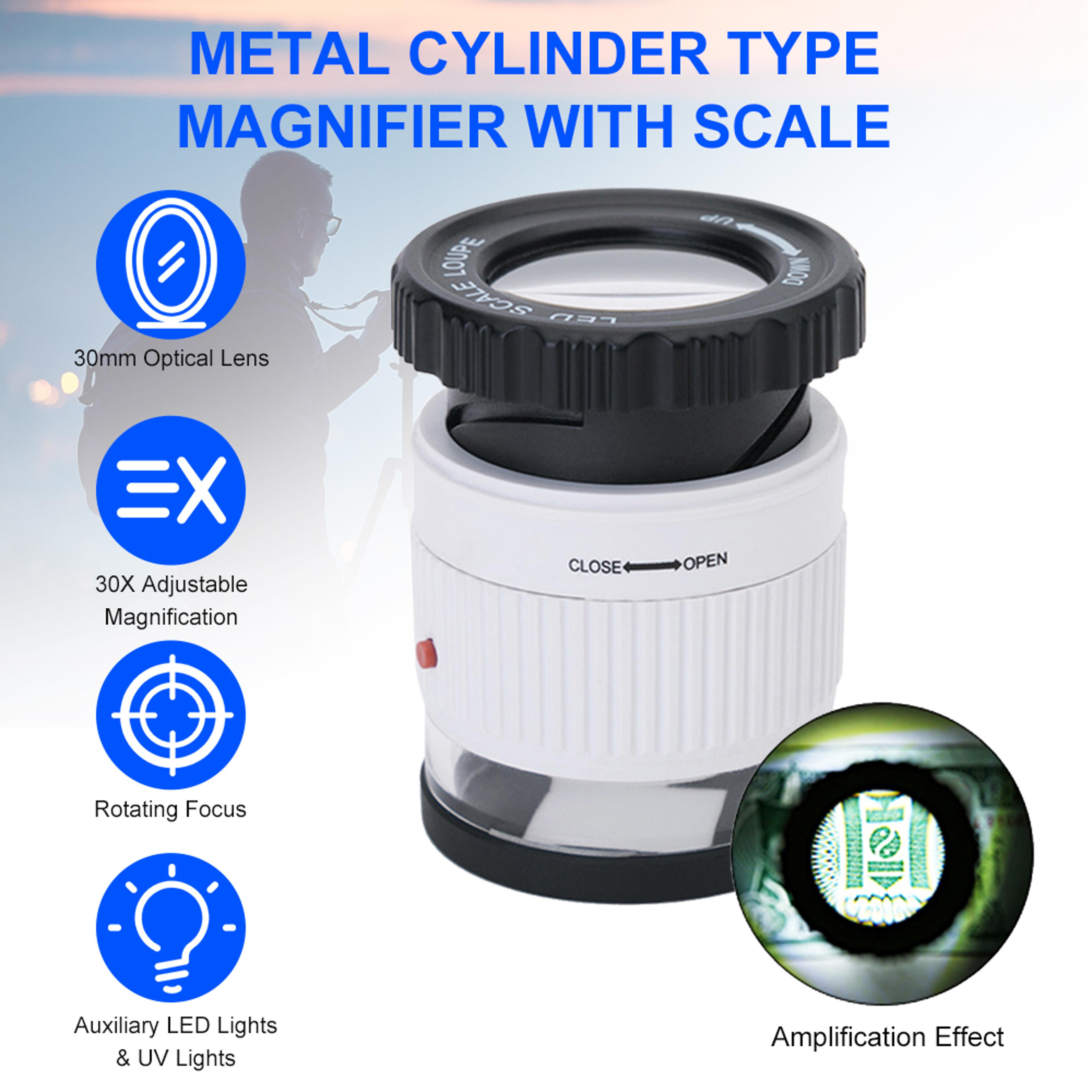 30x led scale loupe for jewelry, pcb and precision inspection