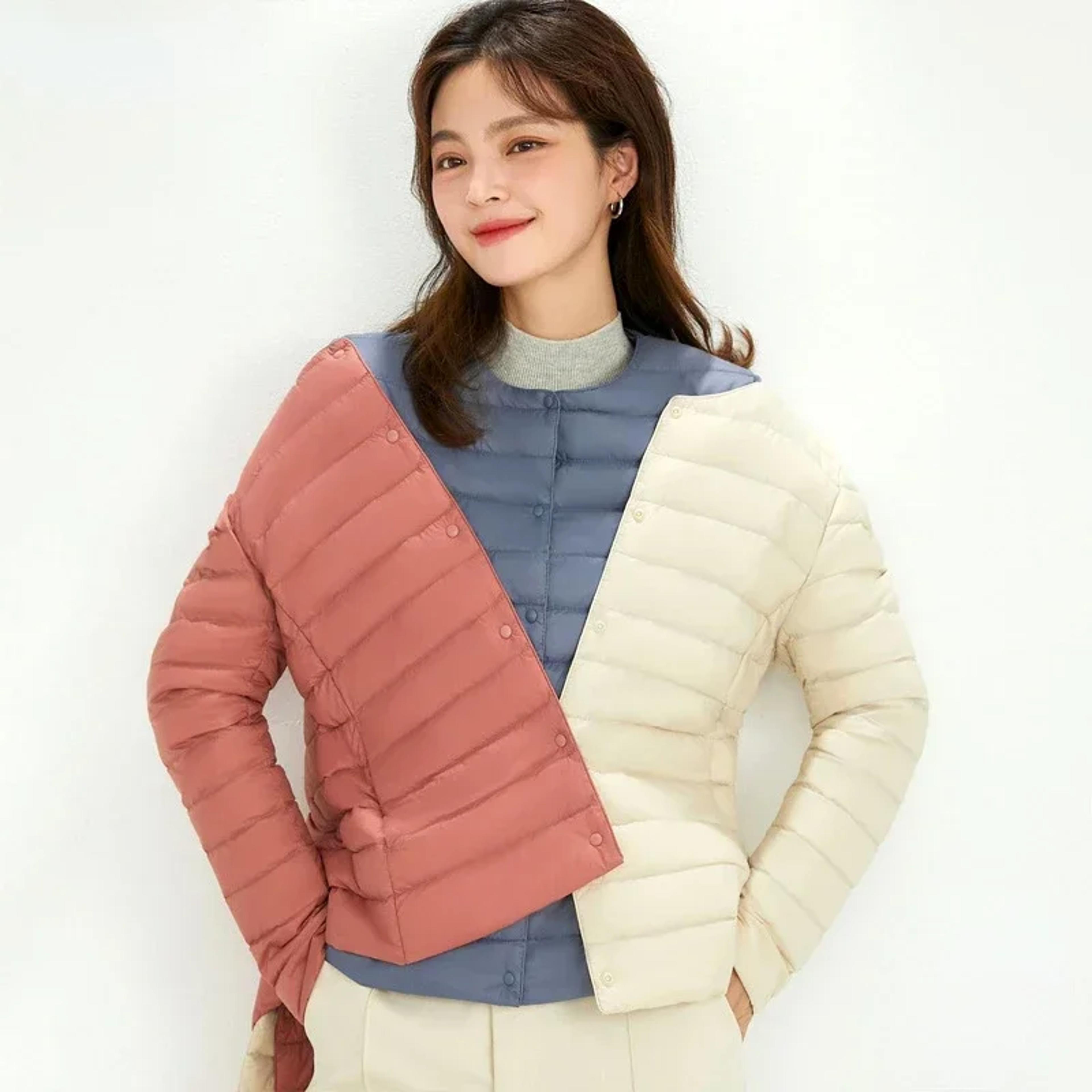 ultra lightweight packable down jacket for women slim fit winter coat