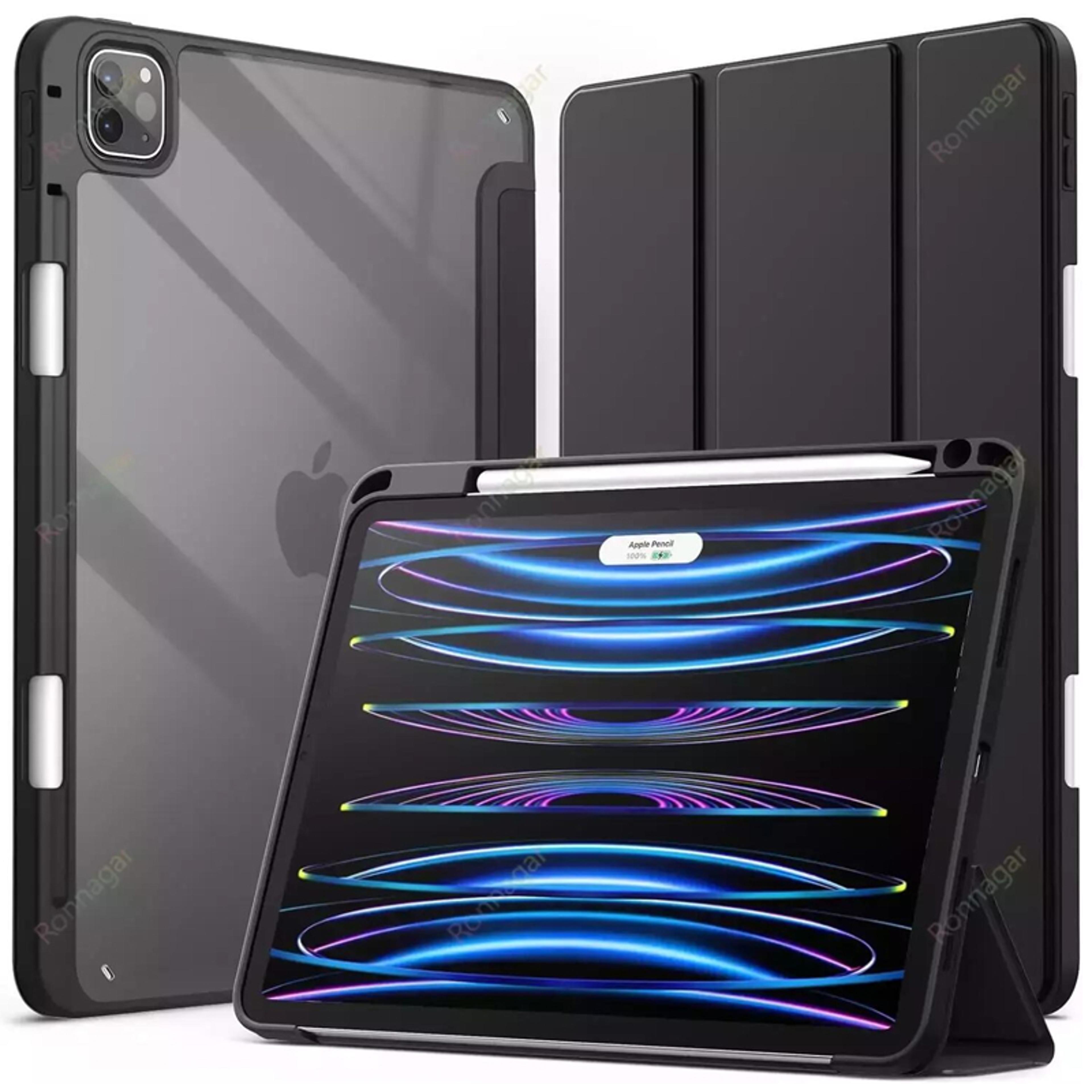 ipad air 11 case with pencil holder, smart wake sleep stand cover