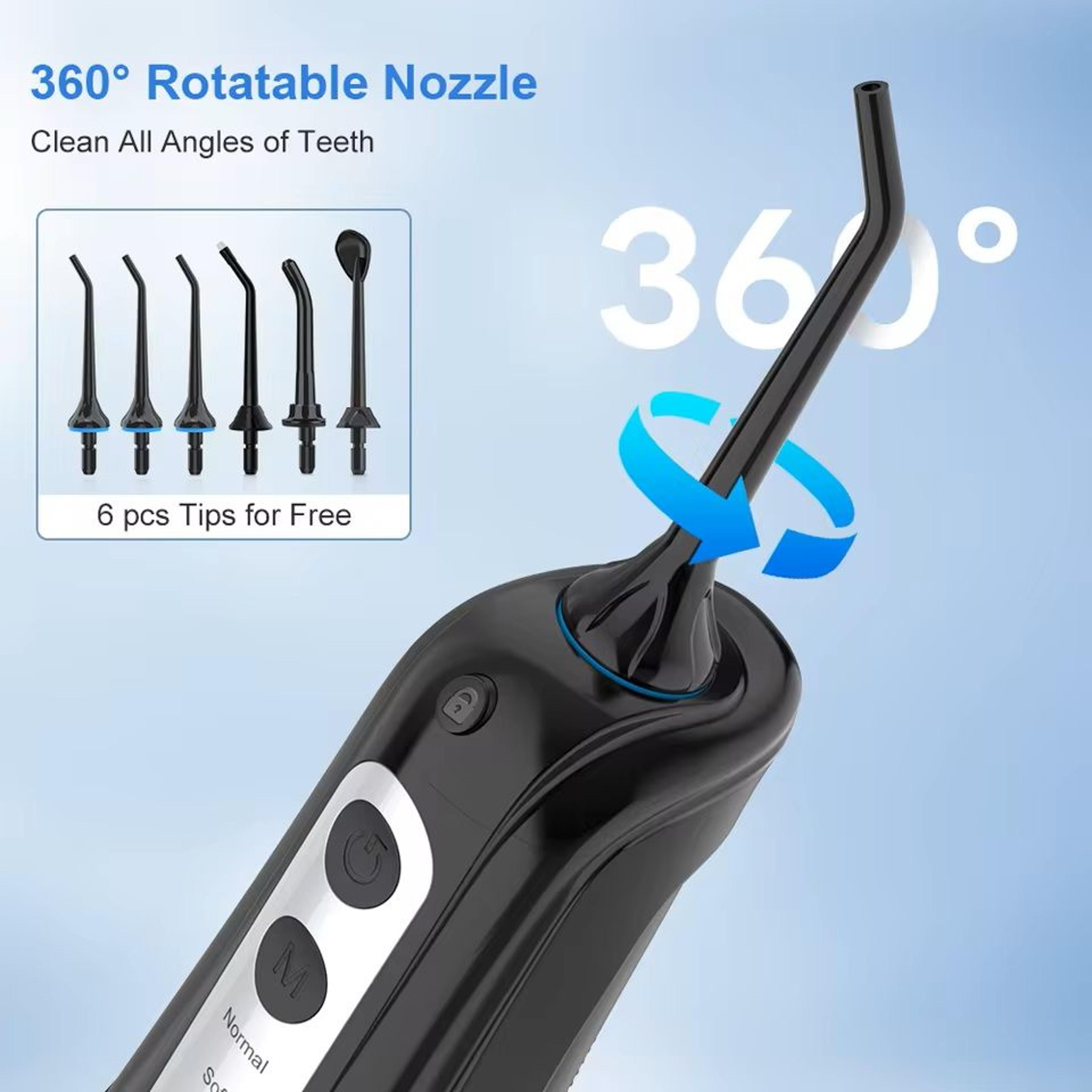 aquapulse cordless water flosser – 300ml portable oral irrigator with 4 modes and usb rechargeable design