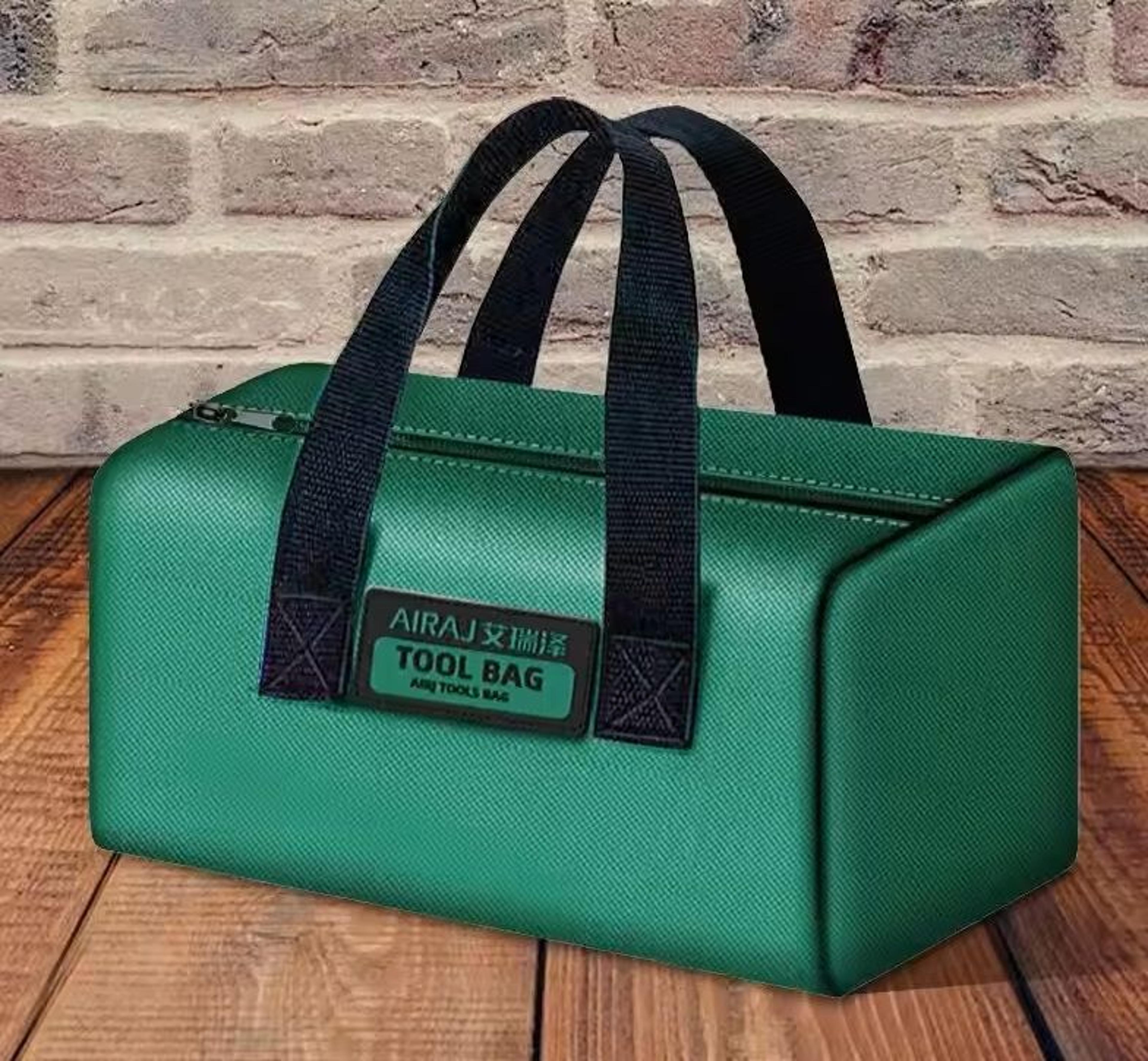 heavy-duty oxford tool bag – 1680d waterproof with molded base and 16 pockets