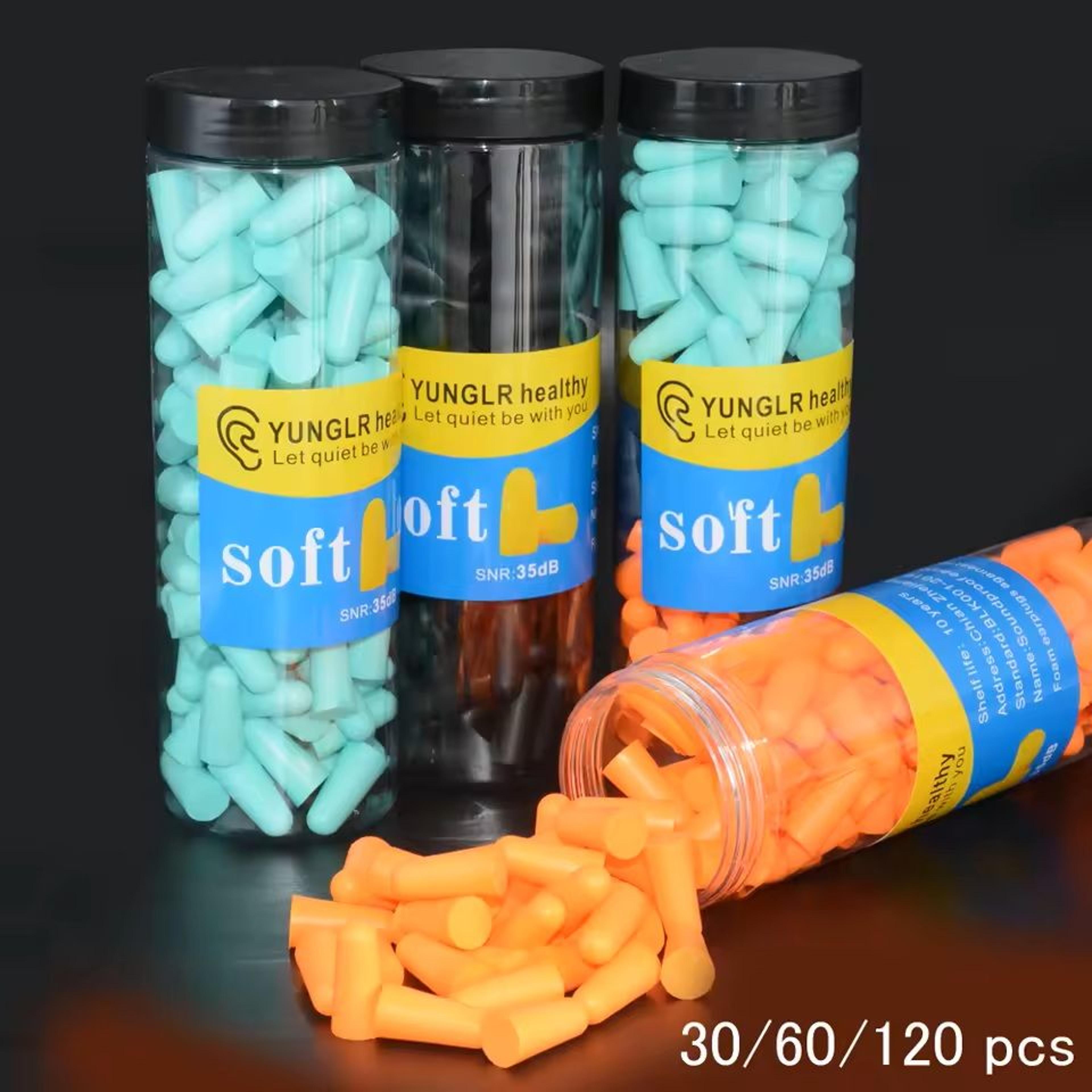 noise-reducing foam earplugs – soft comfort fit for sleep, travel & focus