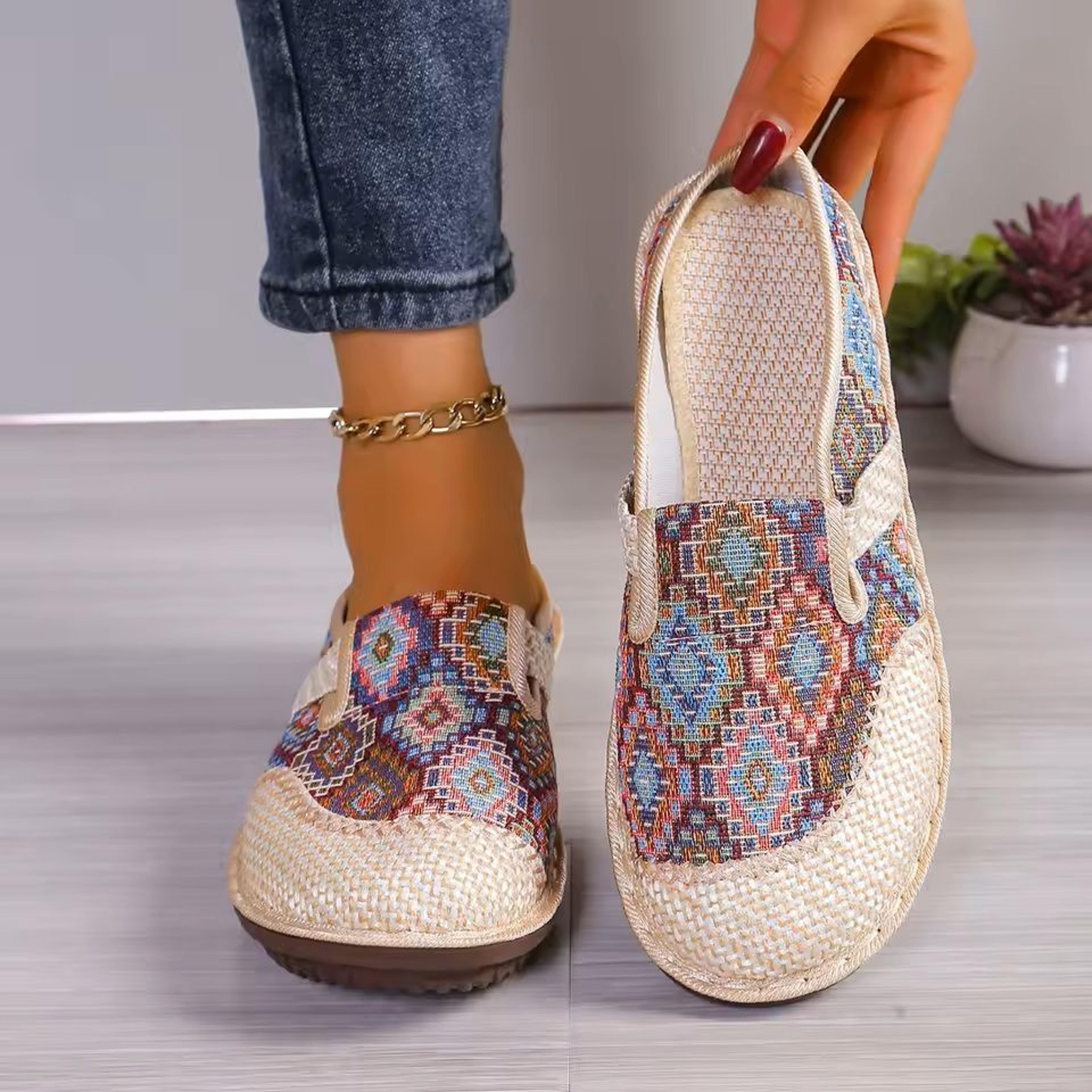 lightweight slip on womens sneakers soft sole casual mules for summer comfort