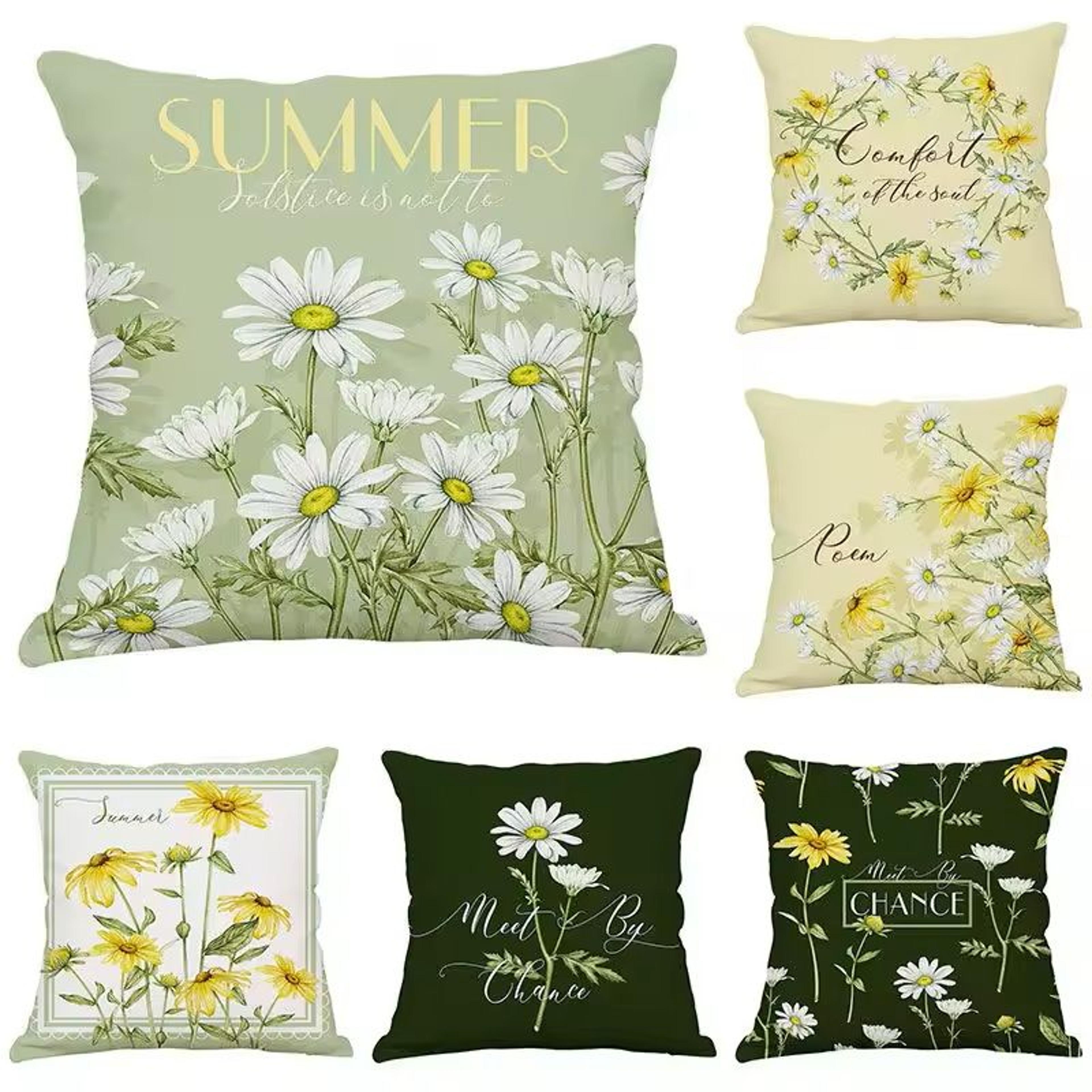 green throw pillow cover for sofa bed or car