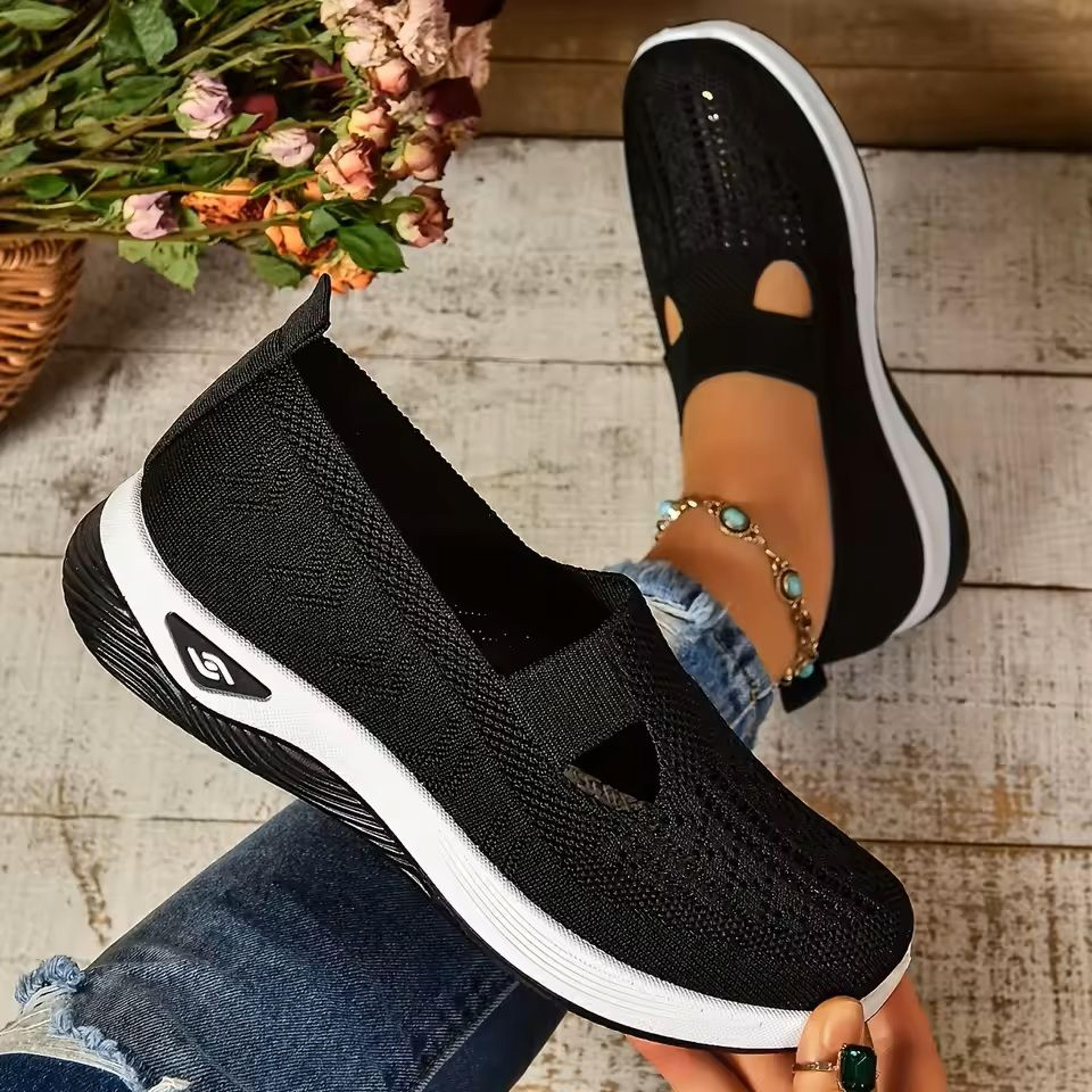 womens mesh orthopedic sneakers with non slip sole and breathable comfort