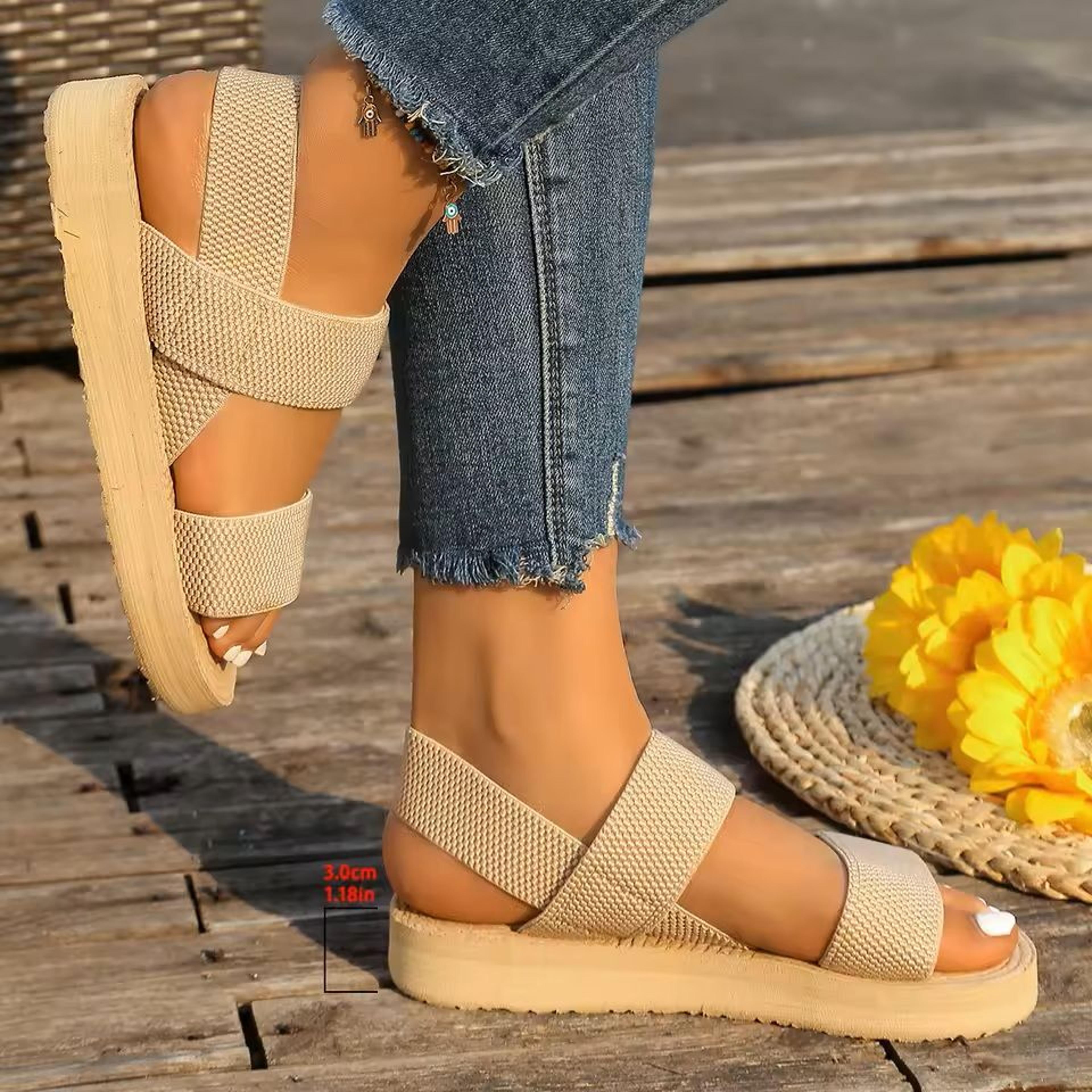 soft sole heeled sandals for women