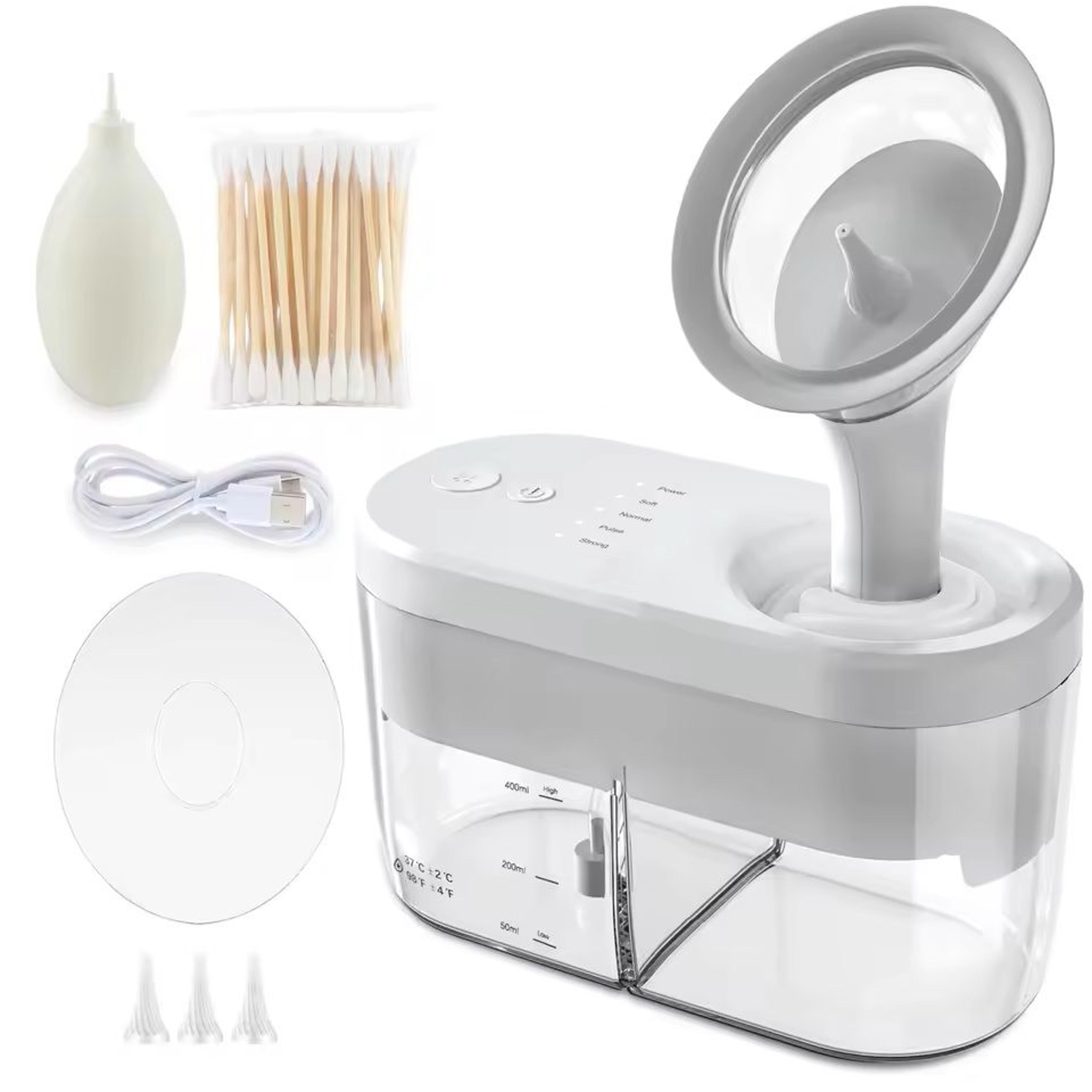 electric ear wax cleaner irrigation system for safe and effective ear cleaning