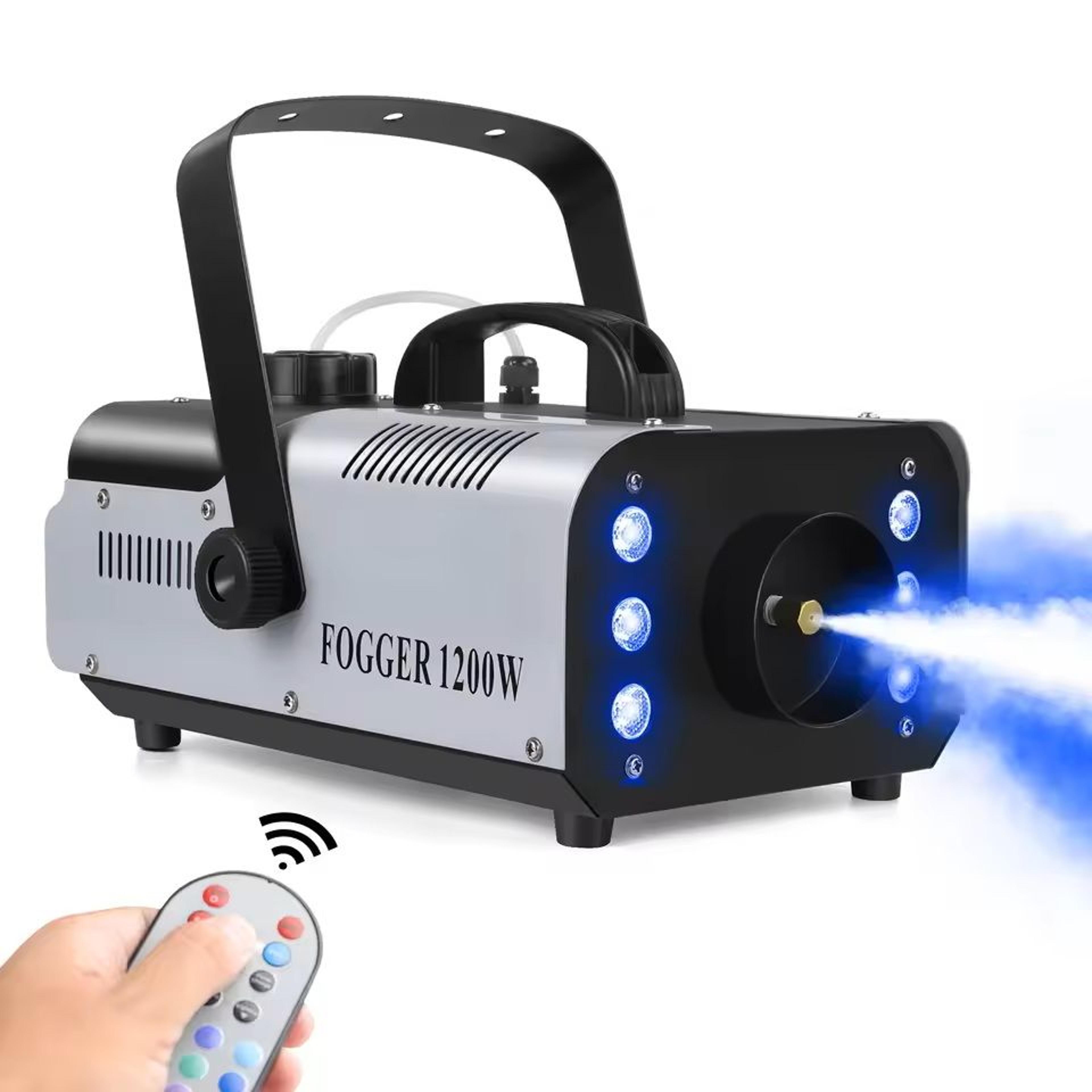 1200w fog machine with 6-color led lights for stage & party effects