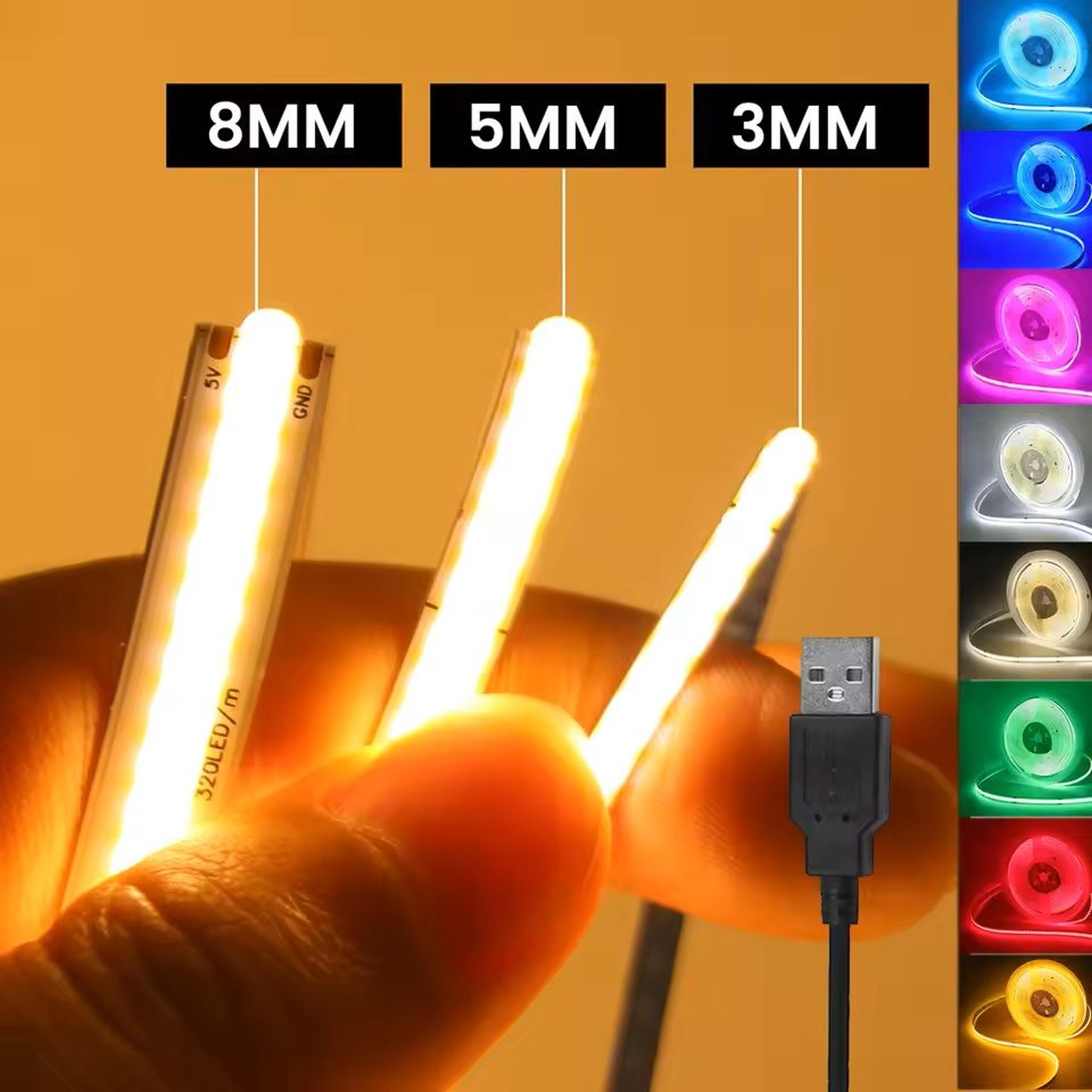 usb powered cob led strip light for tv backlight and room decor