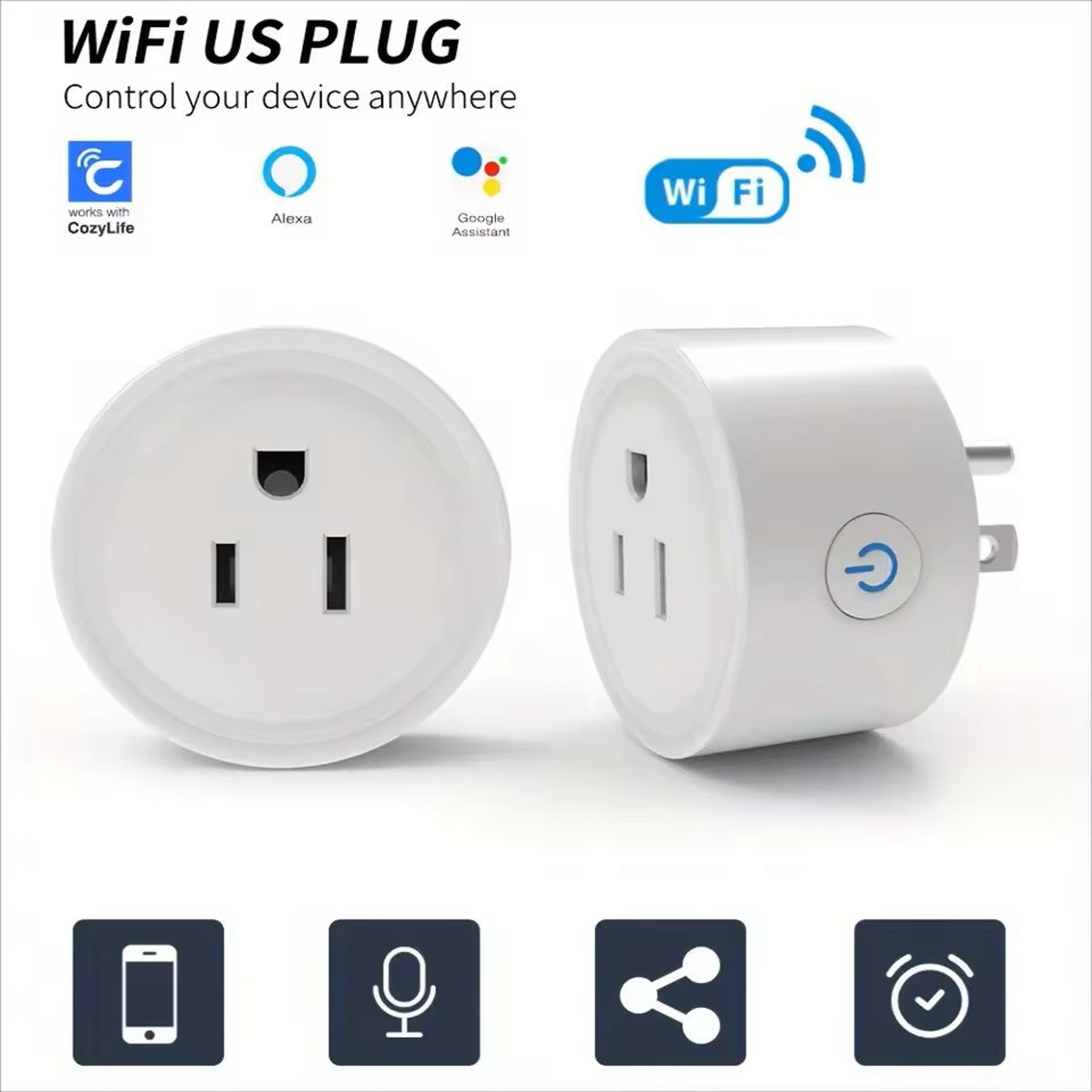 wifi smart plug – voice-controlled outlet with alexa and google assistant compatibility