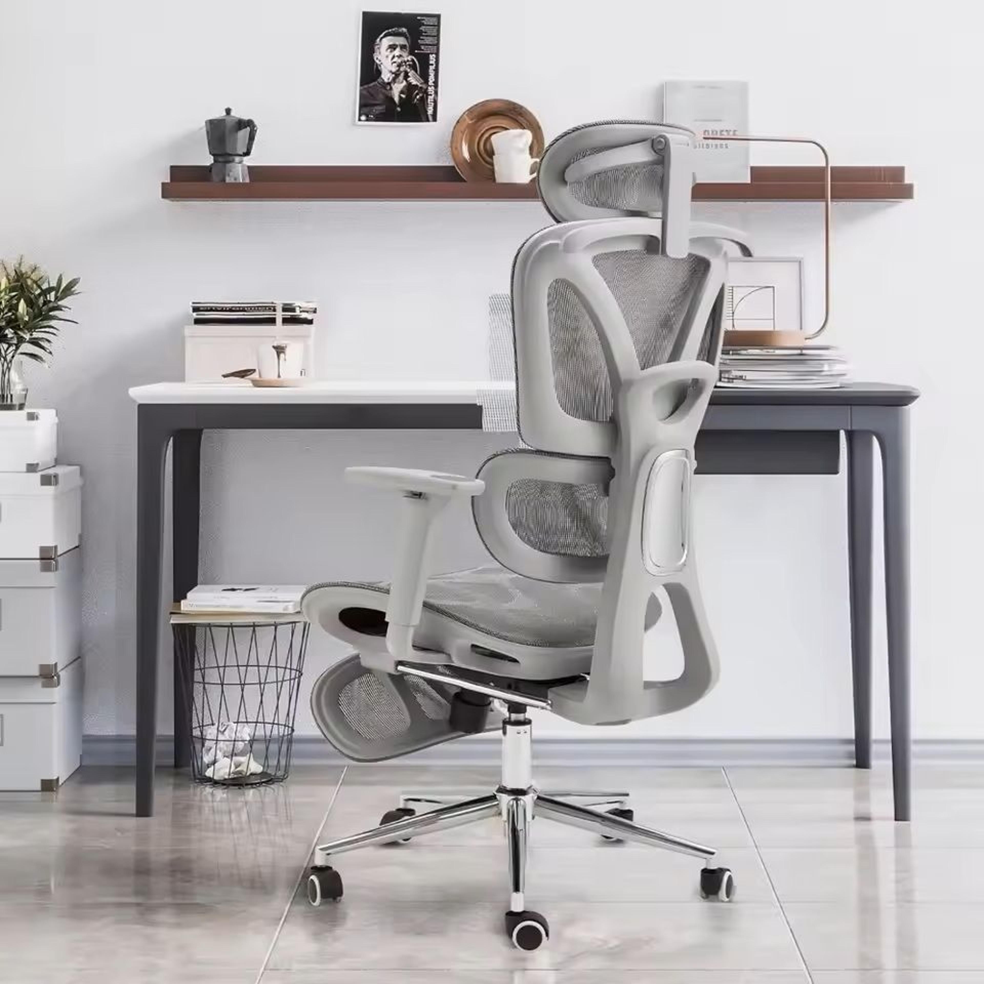 ergonomic mesh office chair with foot rest