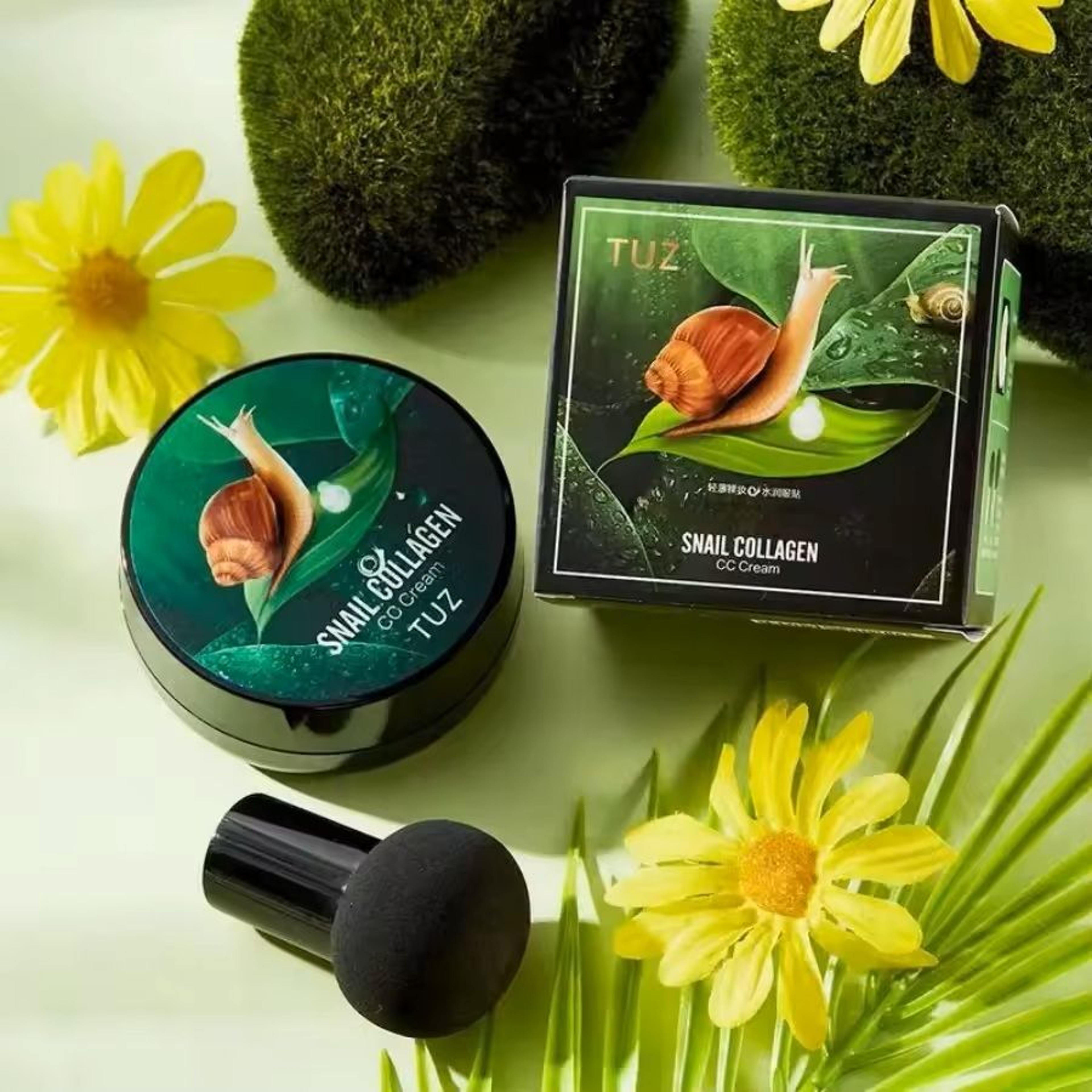snail collagen bb cream with air cushion applicator