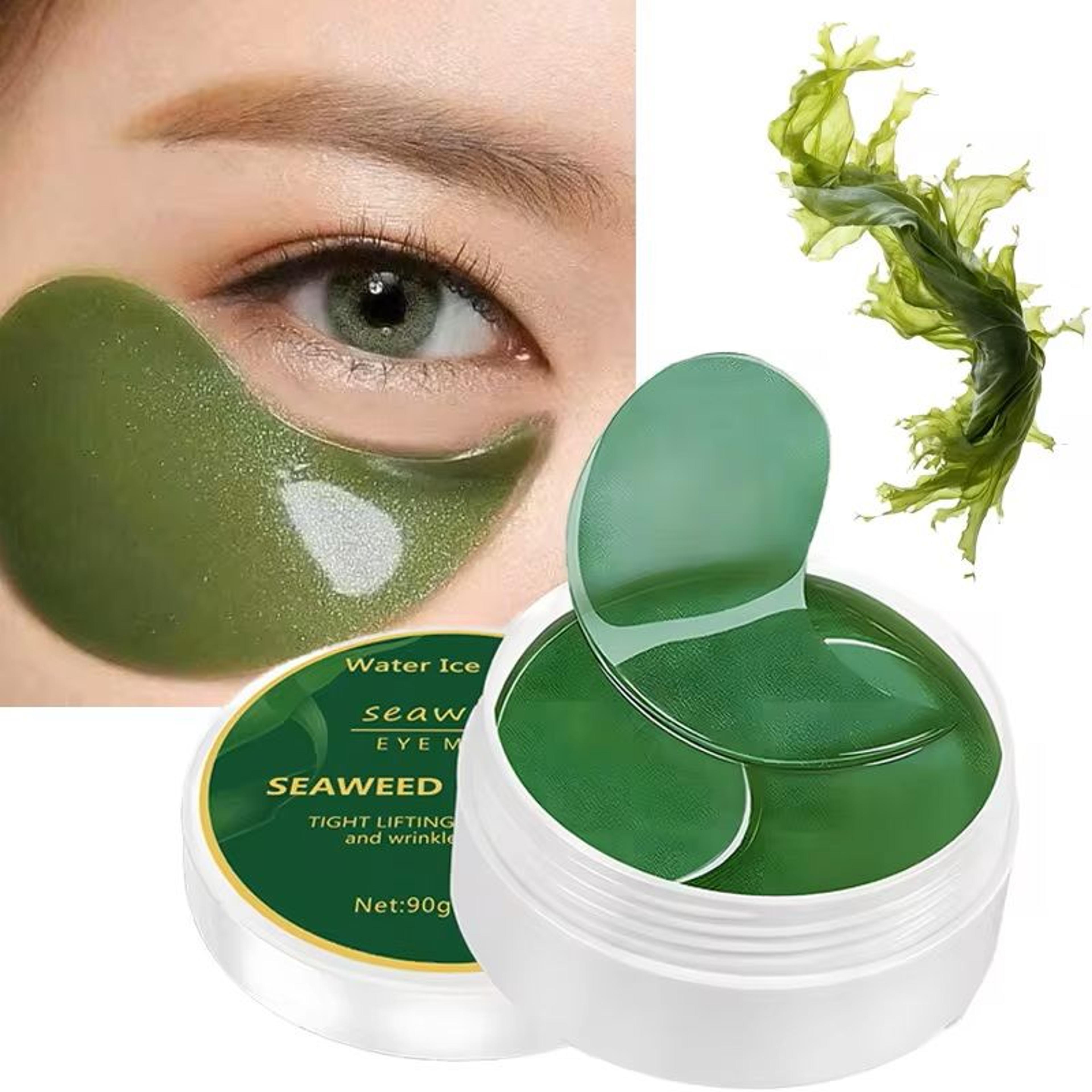 60pcs seaweed hyaluronic acid eye mask for dark circles and puffiness