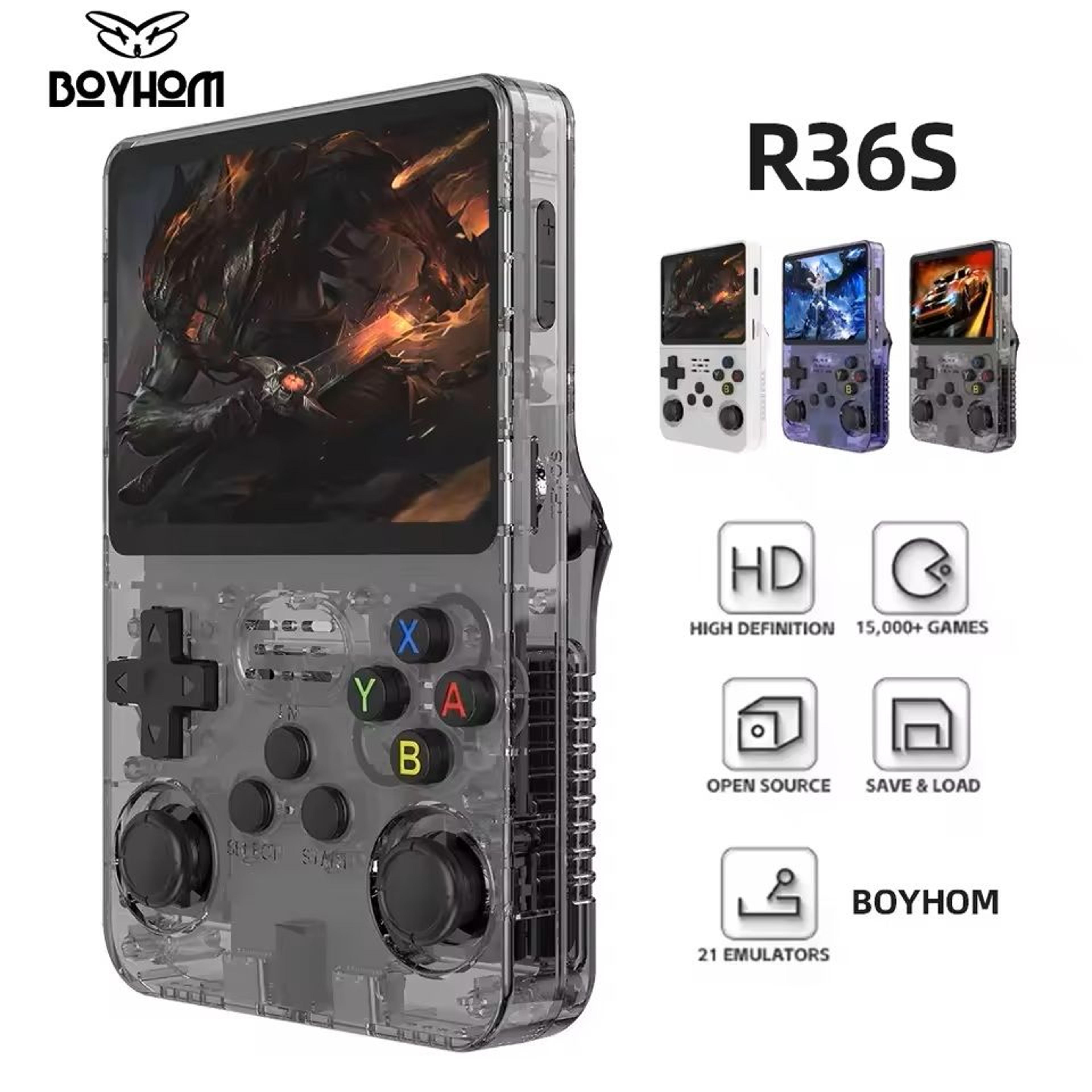 retro handheld game console r36s with ips display and linux system