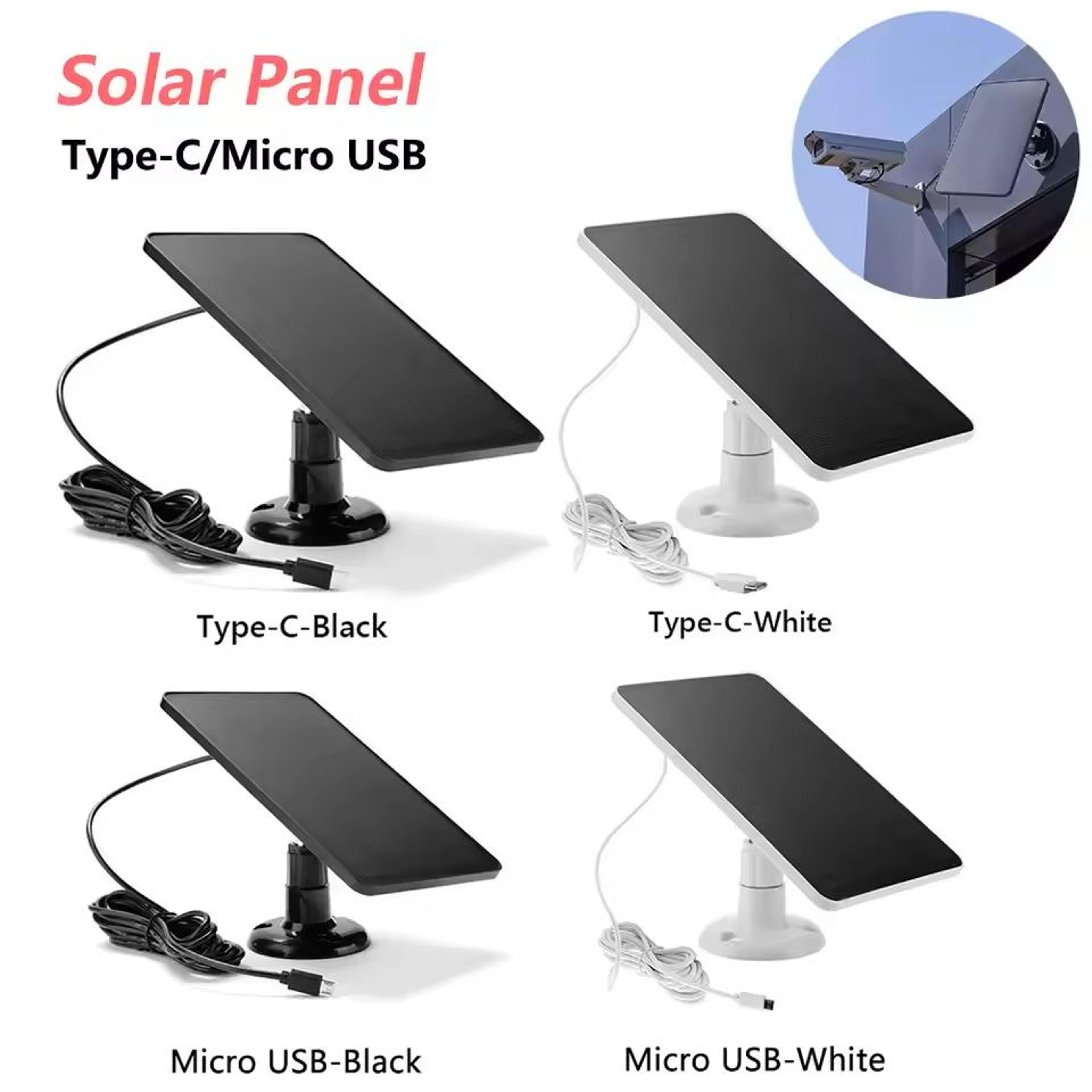 waterproof solar panel charger with usb and type c ports for outdoor devices