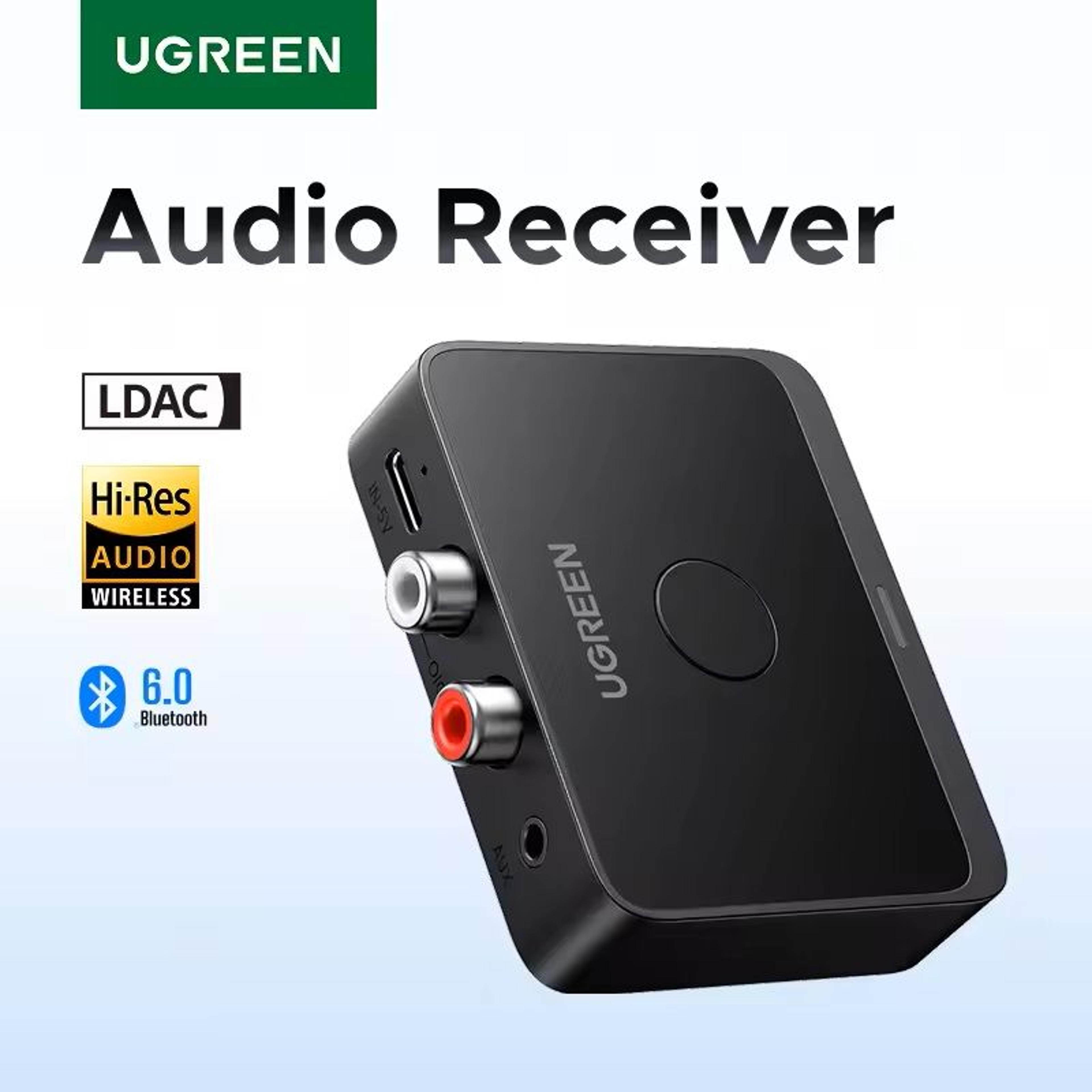 hi-fi bluetooth aux audio receiver with rca output for car and speakers