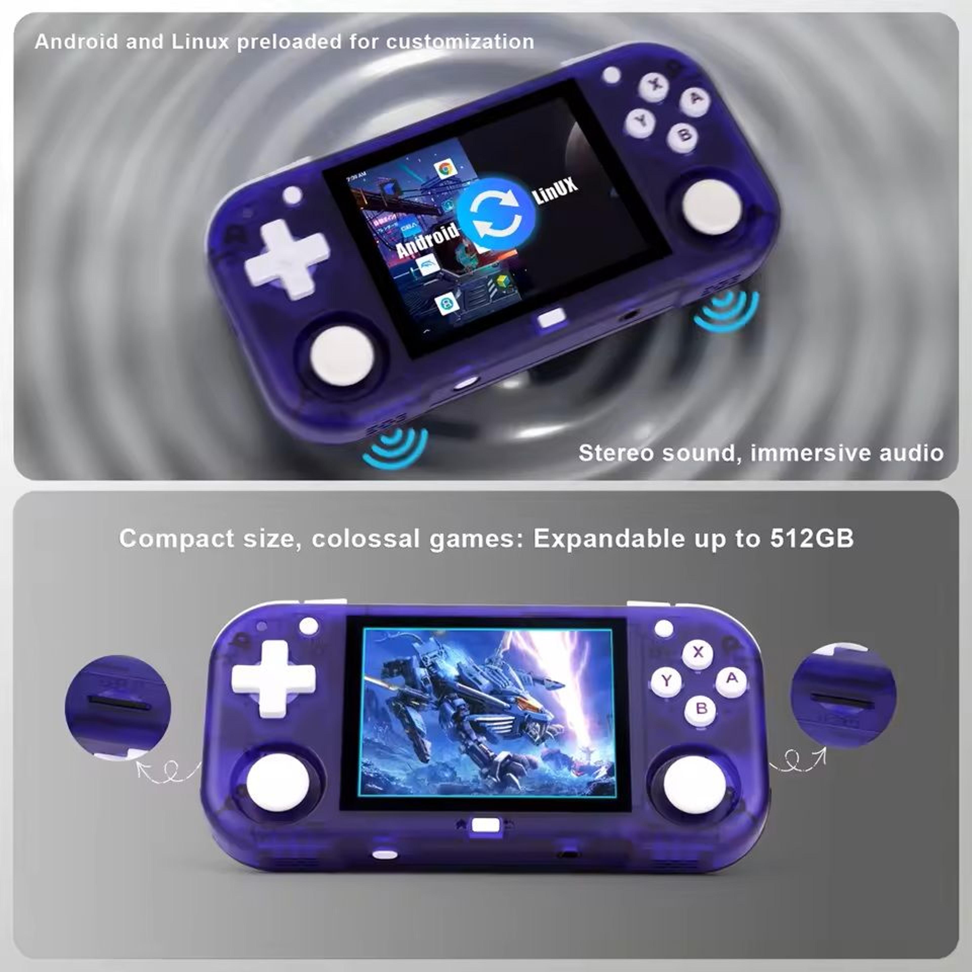 mini zero 28 handheld game console with 2.8in ips screen and android os