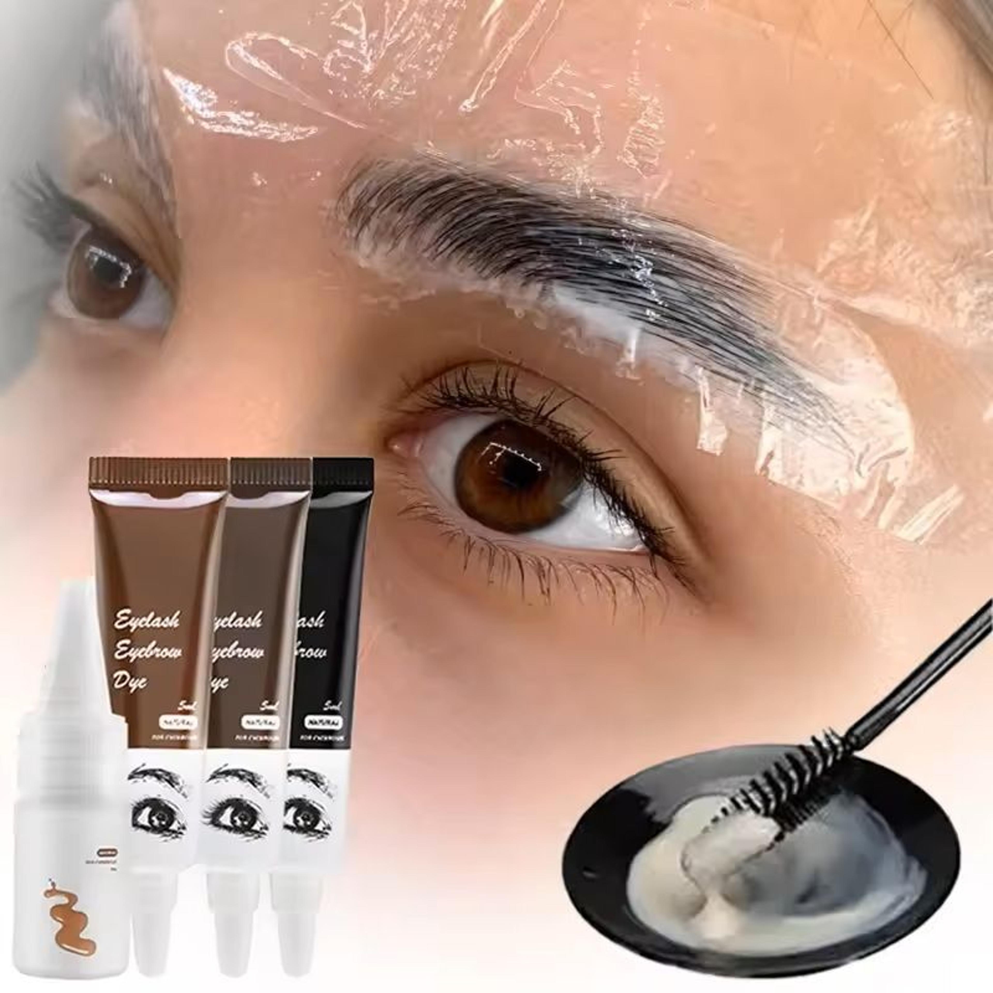 15 minute eyelash and eyebrow tint kit – fast henna gel dye for brows and lashes
