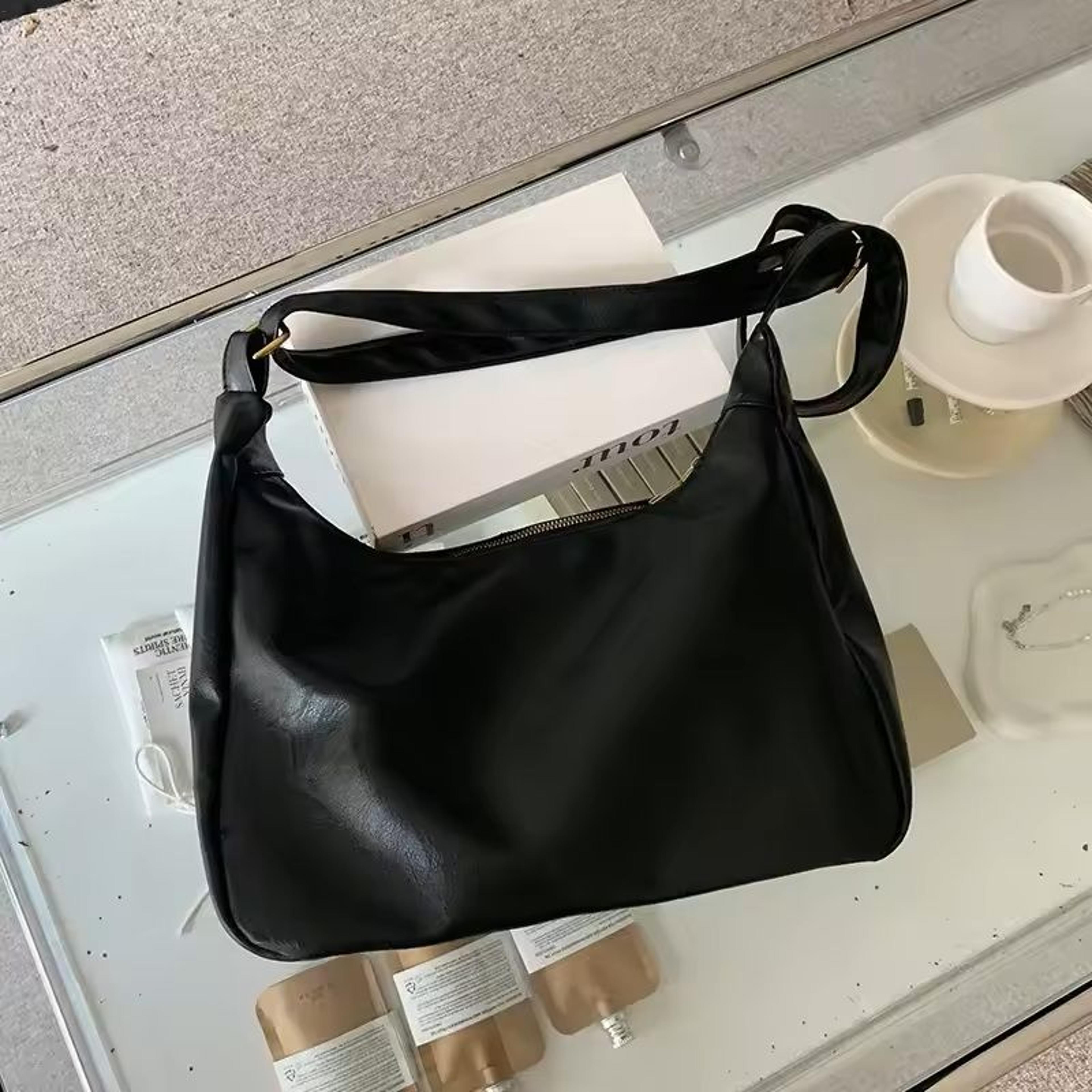luxury cowhide shoulder bag for women – elegant leather tote handbag for everyday style
