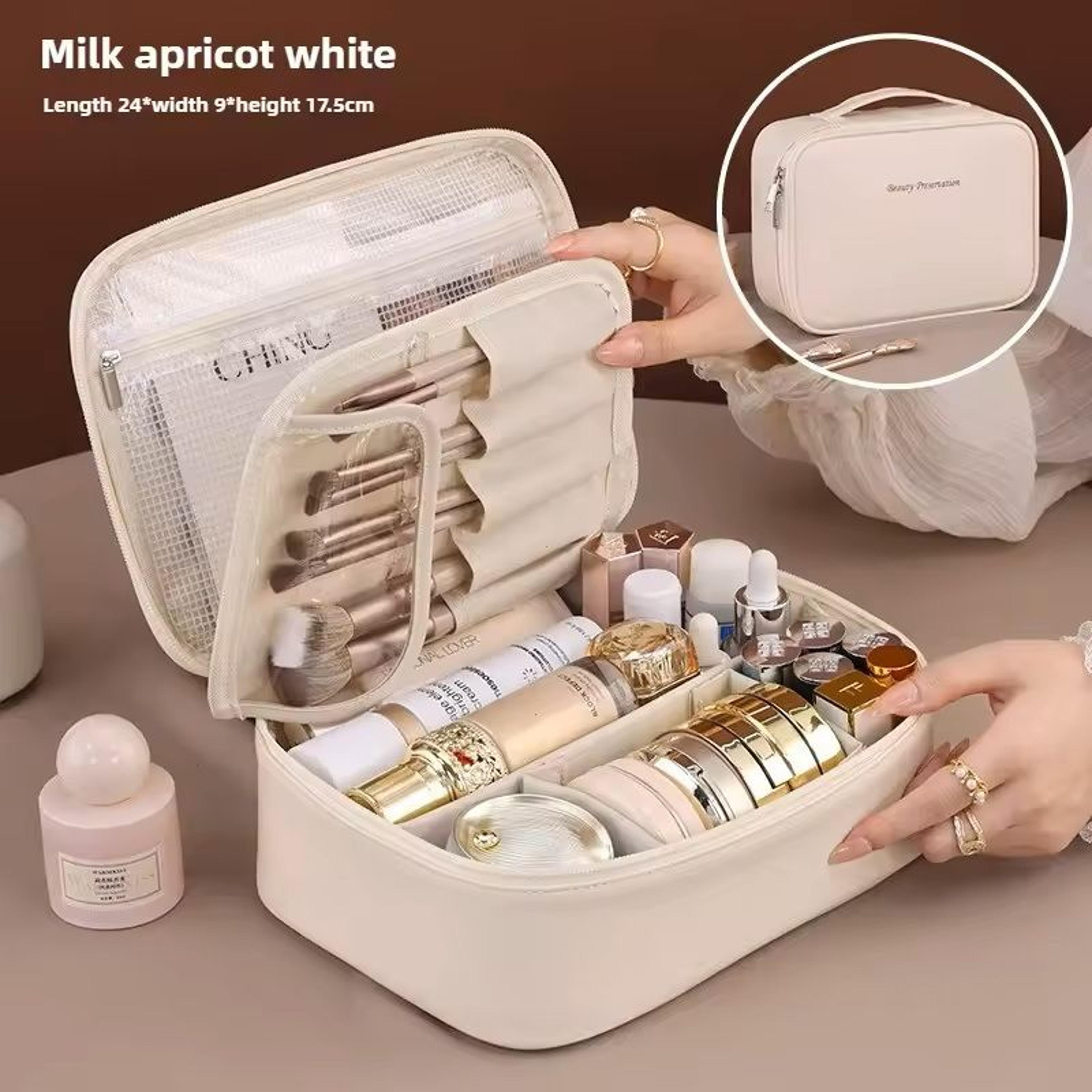 large capacity travel makeup bag for women portable toiletry organizer pouch