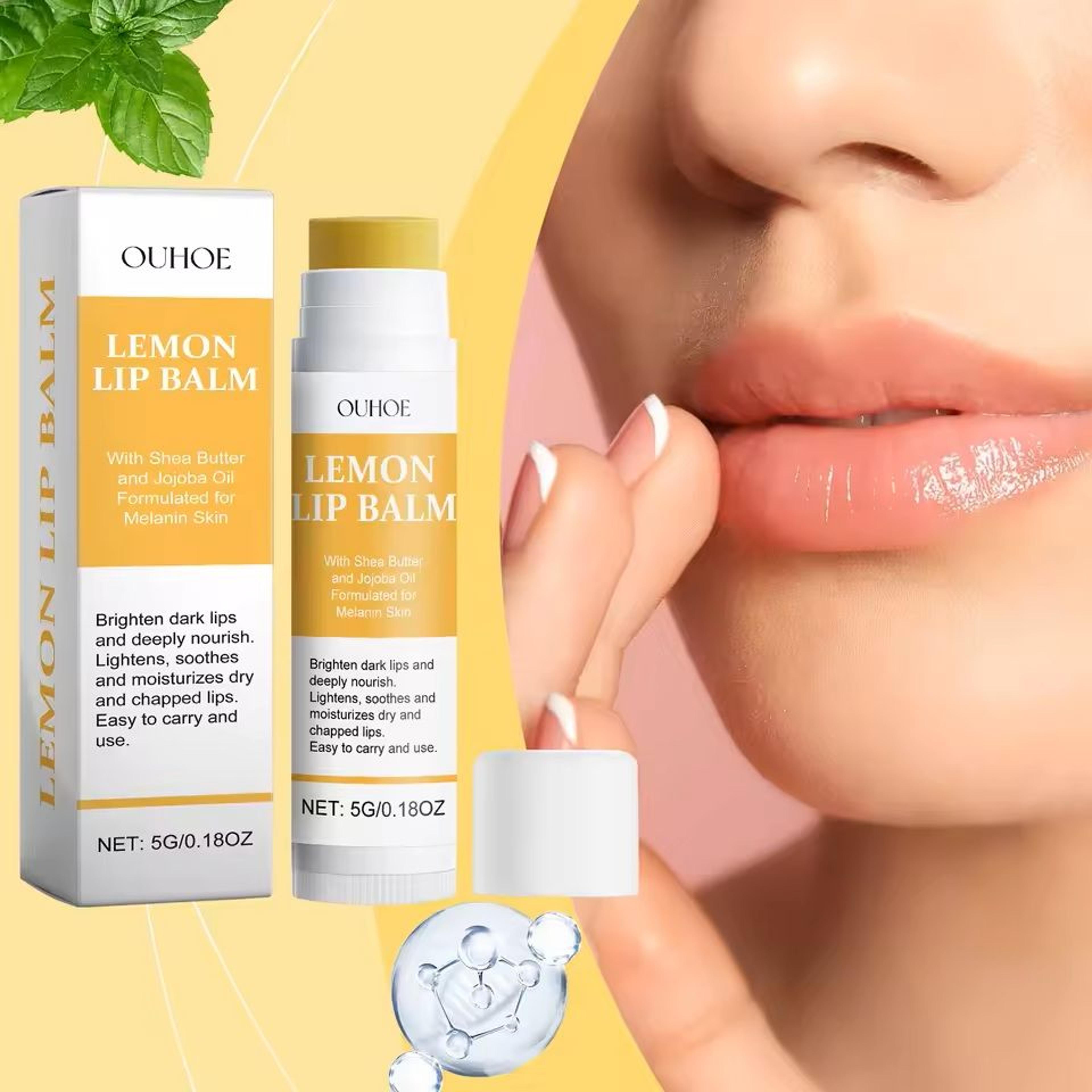 lemon ginger turmeric lip balm – moisturizing gloss for dark lips & exfoliating lip care