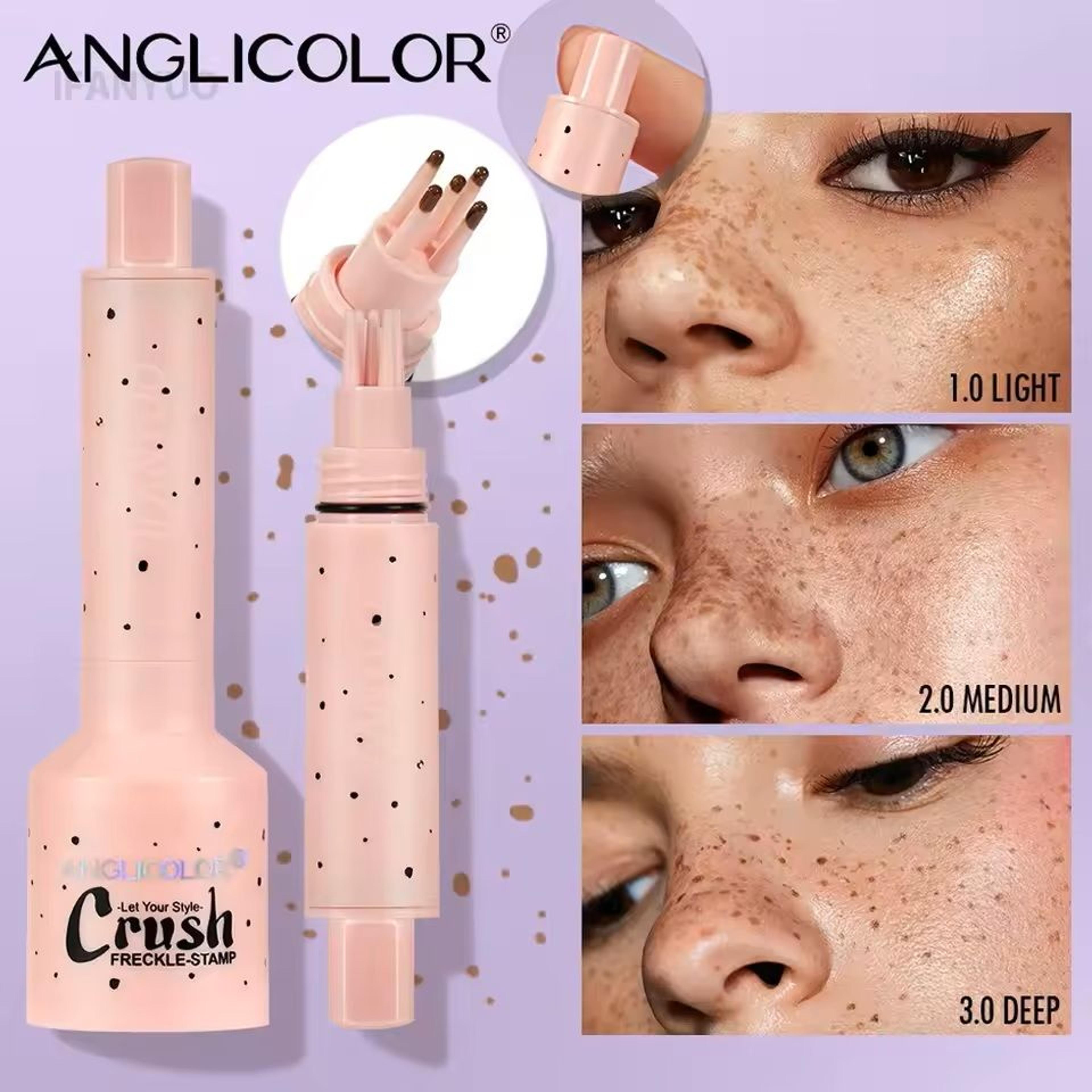 freckle stamp pen with cushion tip – waterproof natural dot pen for long-lasting freckle makeup
