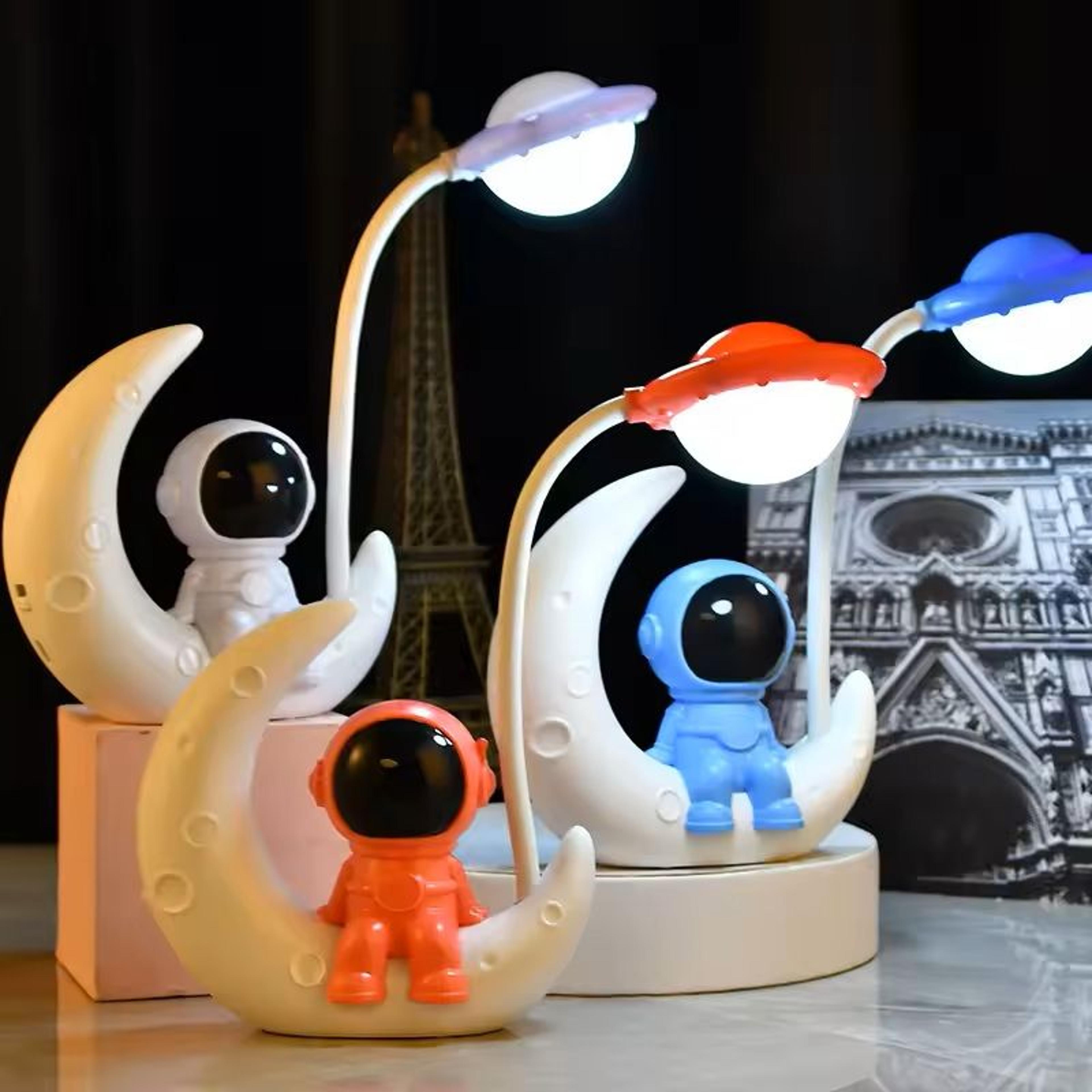 creative moon astronaut led nightlight for bedroom and holiday decor
