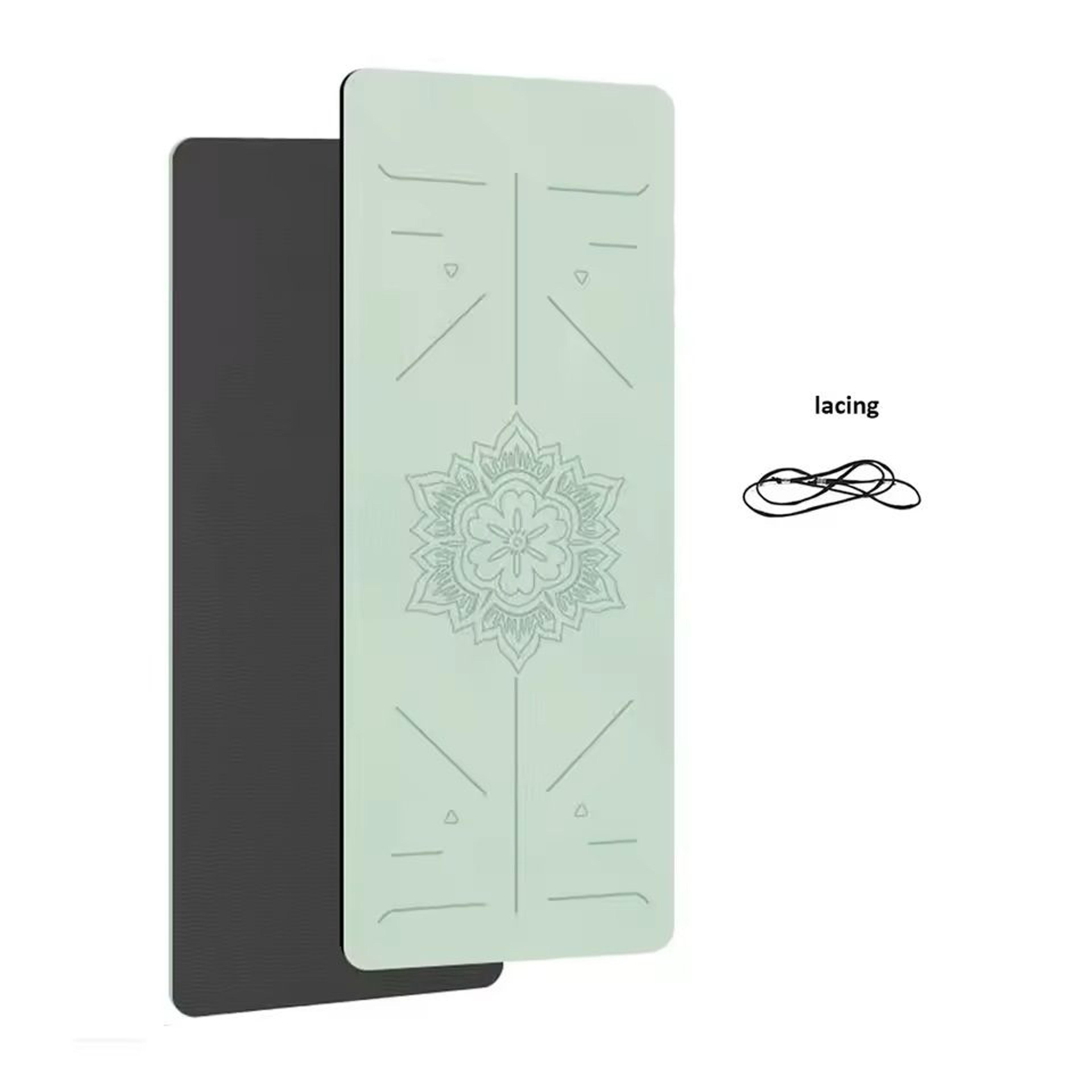 non-slip tpe yoga mat with body alignment guide