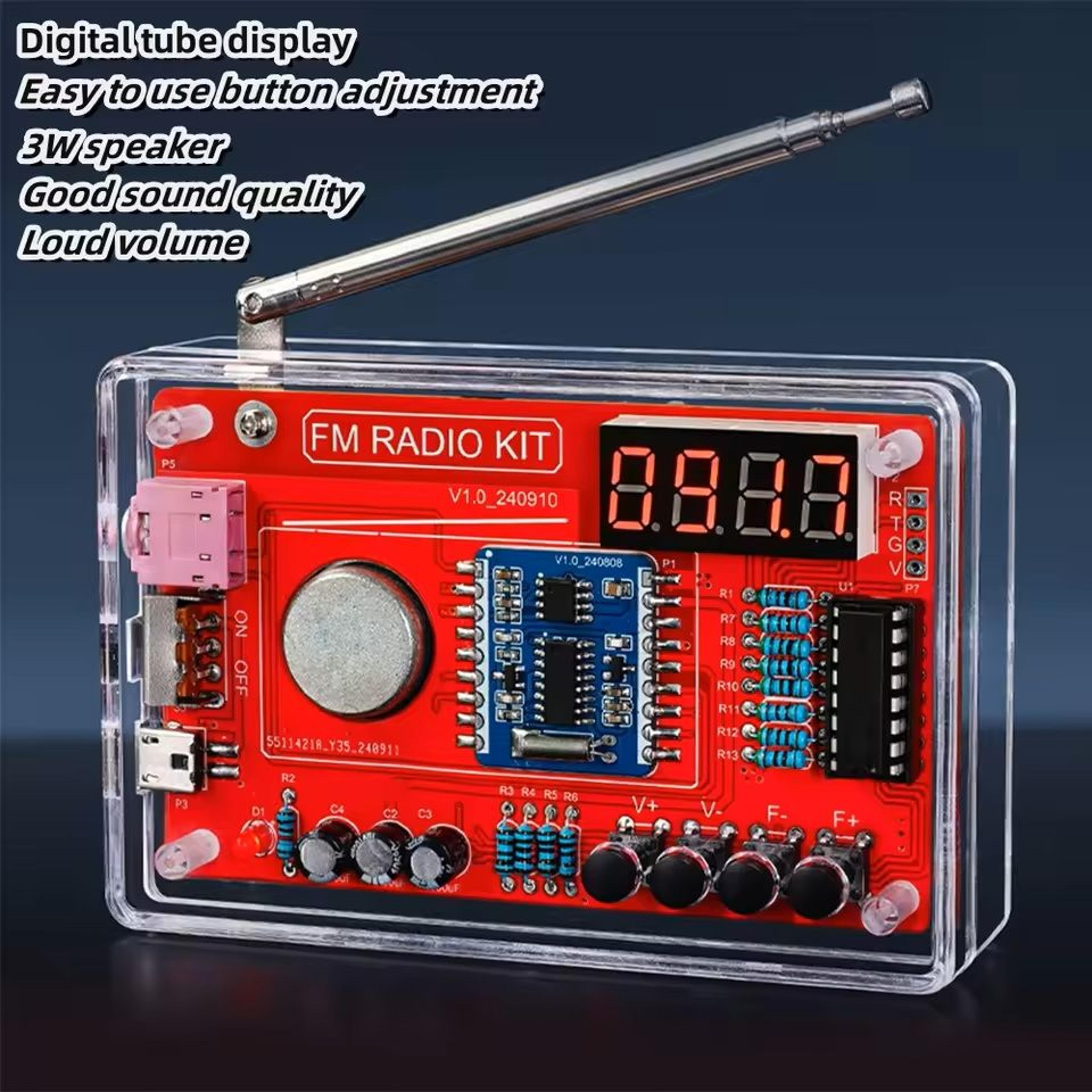 diy rda5807 fm radio electronic kit with digital display