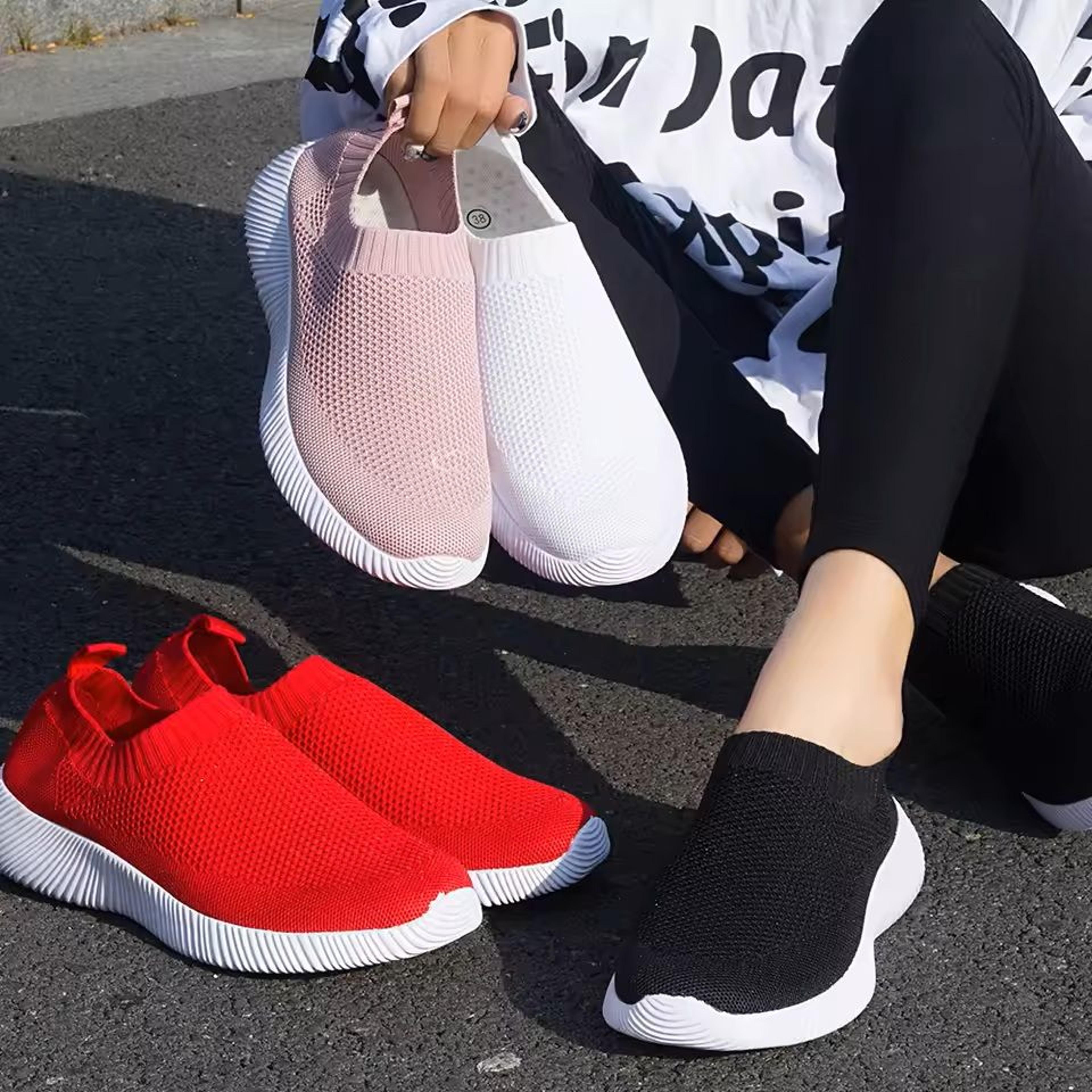 breathable knit sock sneakers for women