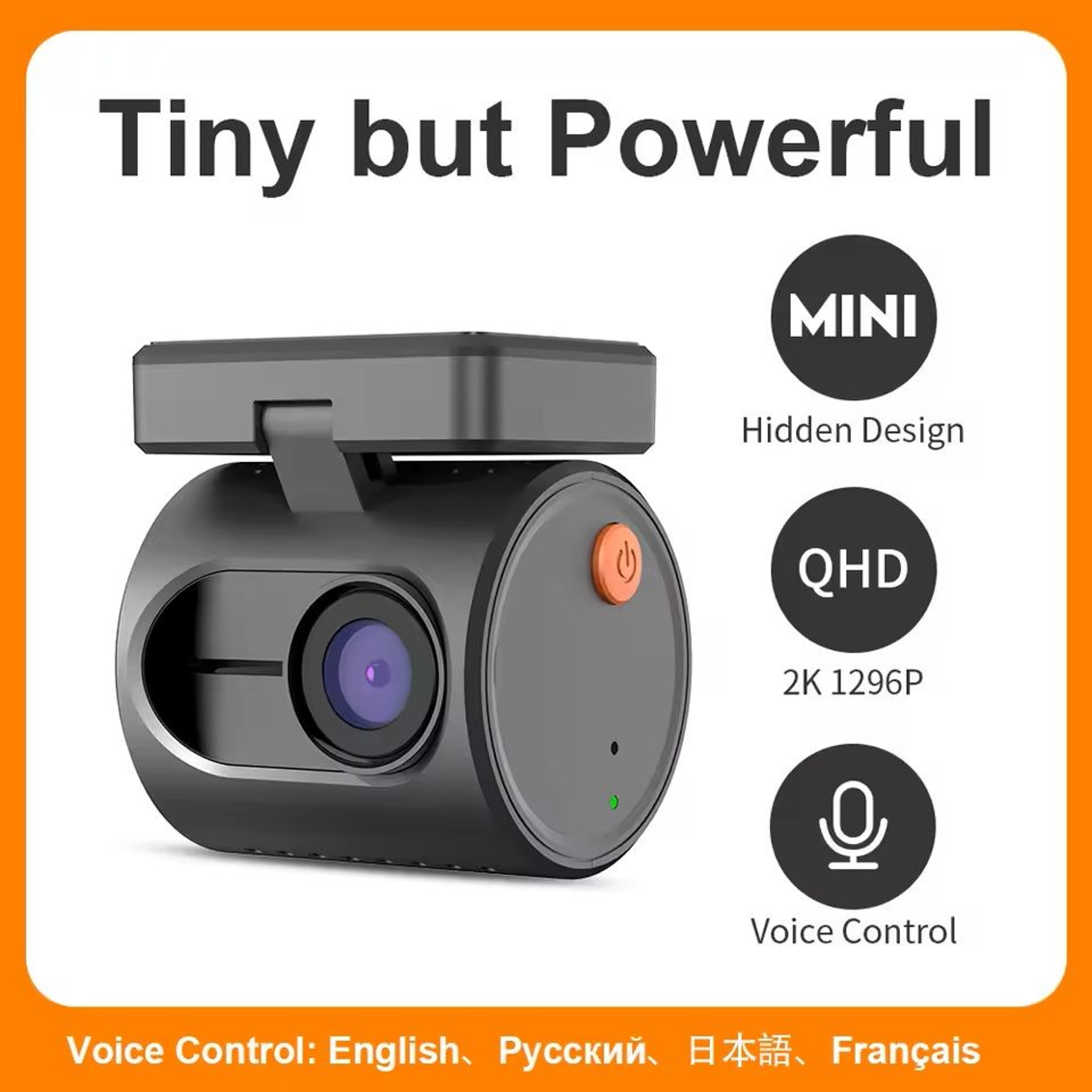 2k smart dash cam with wifi, night vision, and app monitoring