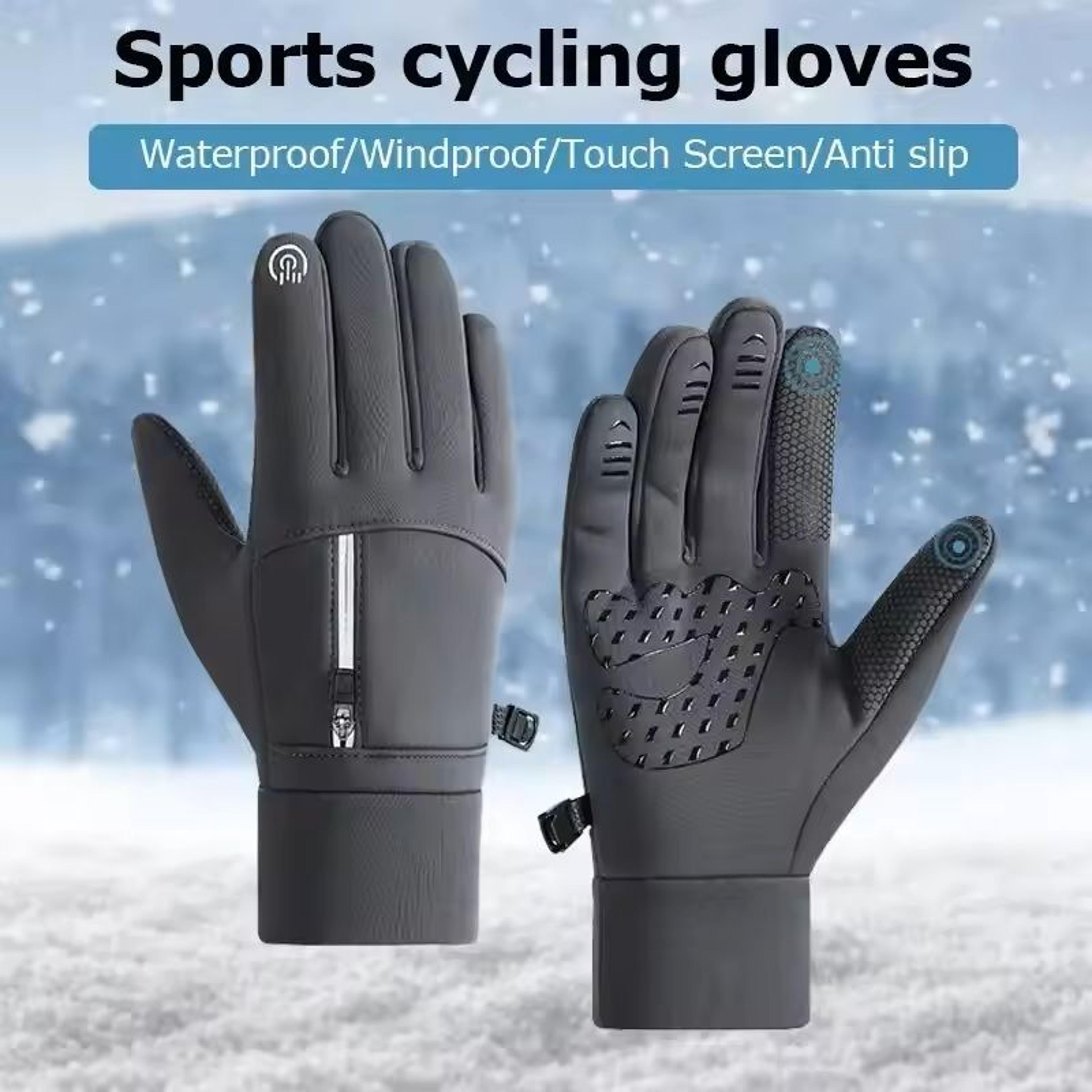 waterproof thermal winter gloves for running, cycling, and outdoor work