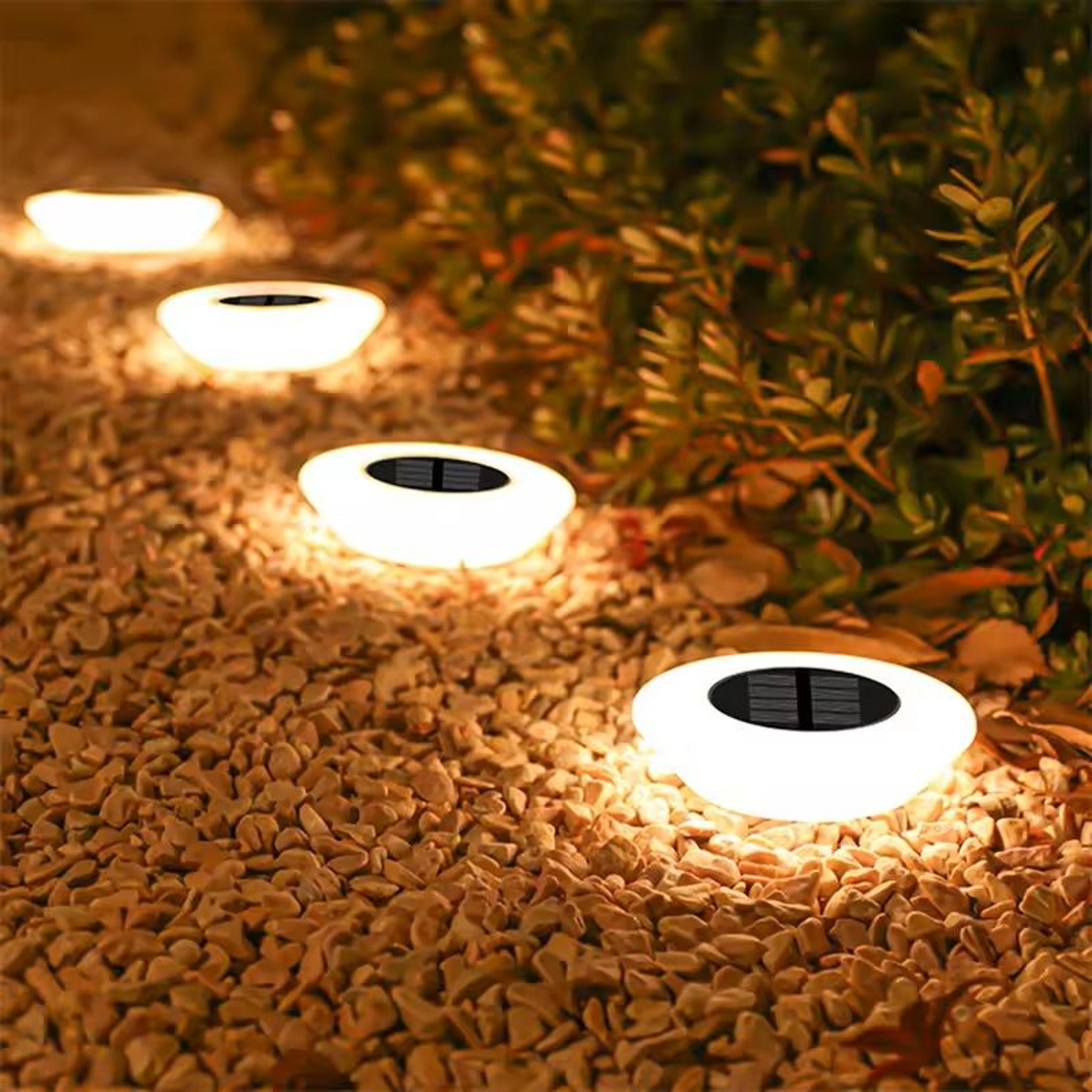 solar ground lights with 14 led waterproof outdoor lawn lamps