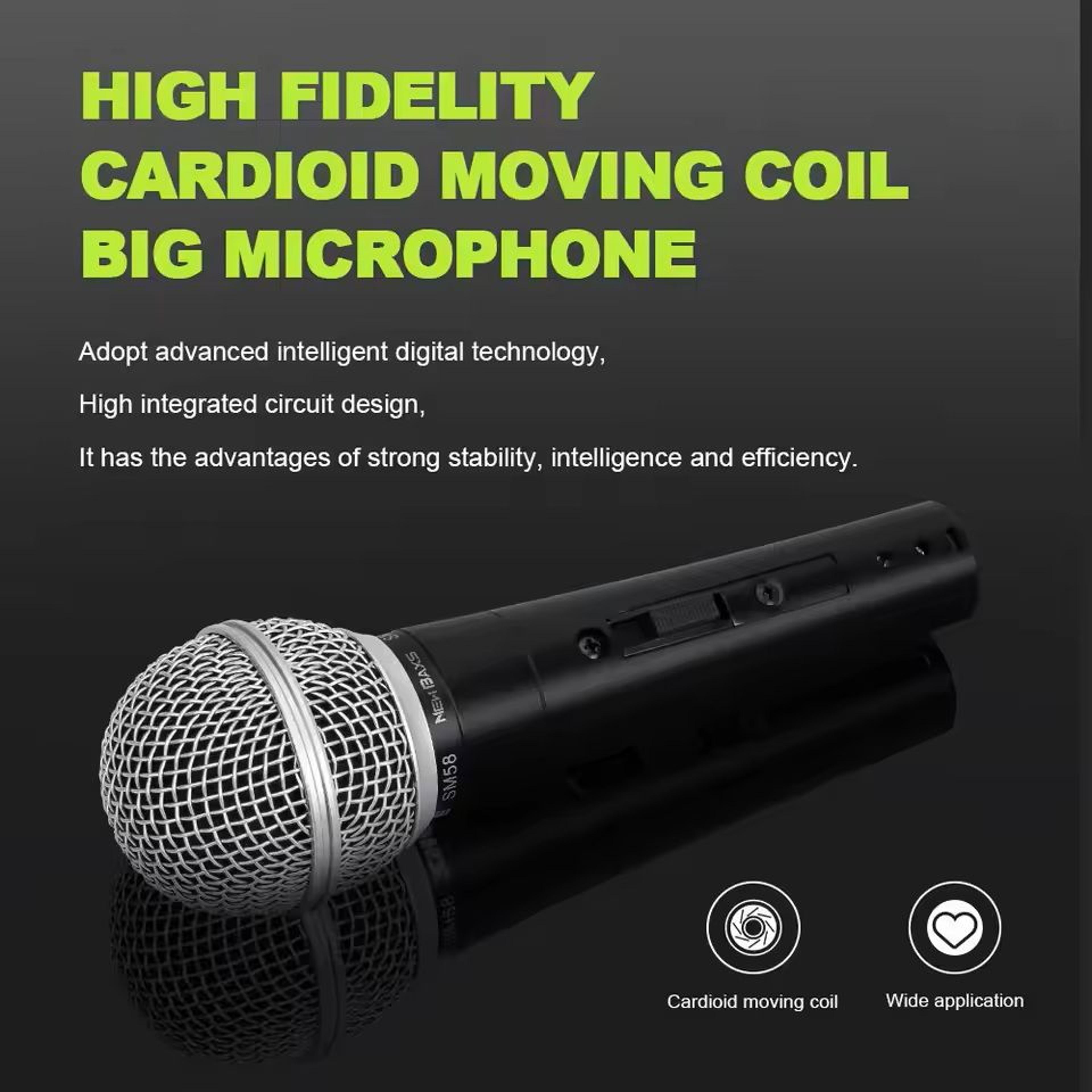 professional cardioid dynamic microphone for vocals and recording
