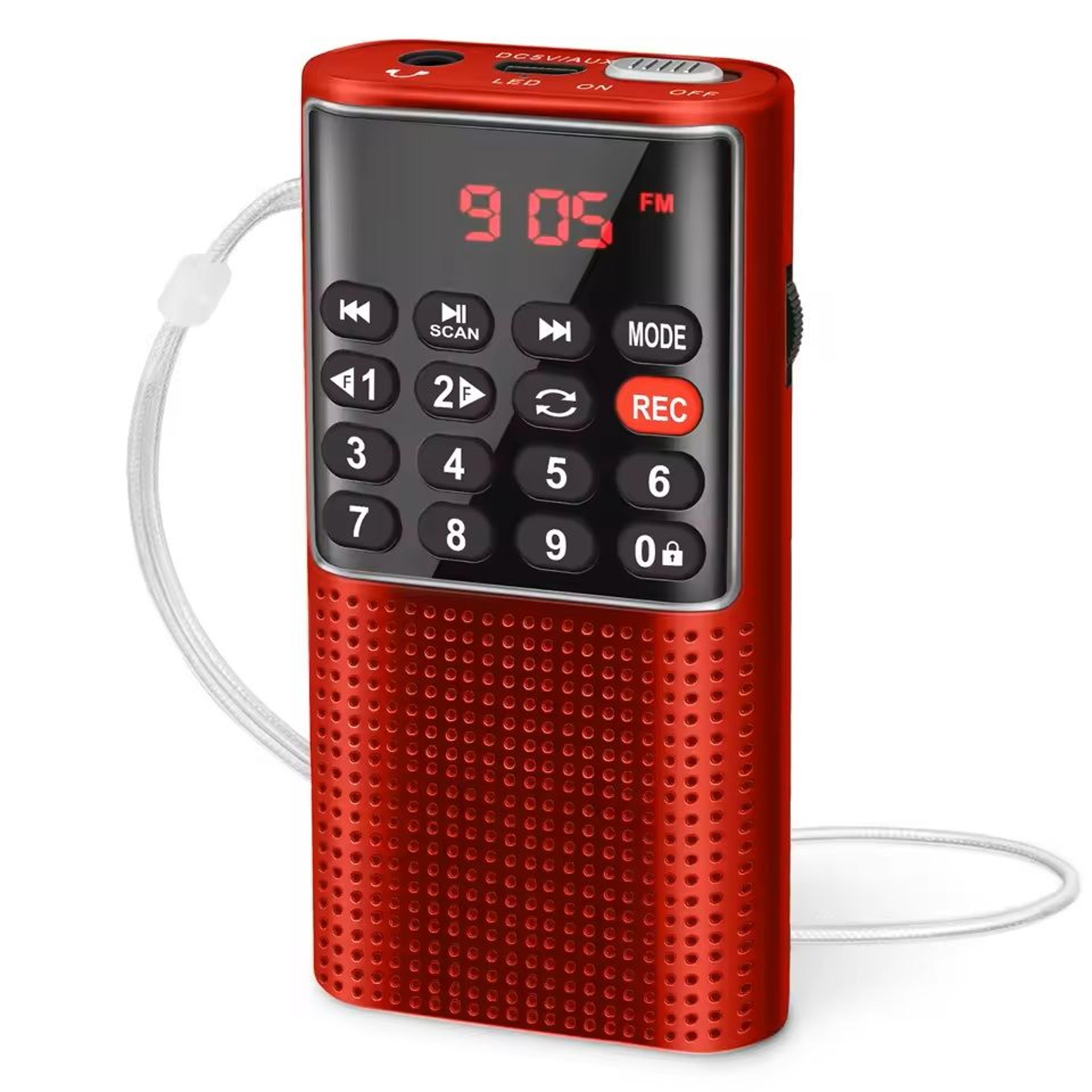 mini portable pocket fm radio with mp3 player and recorder